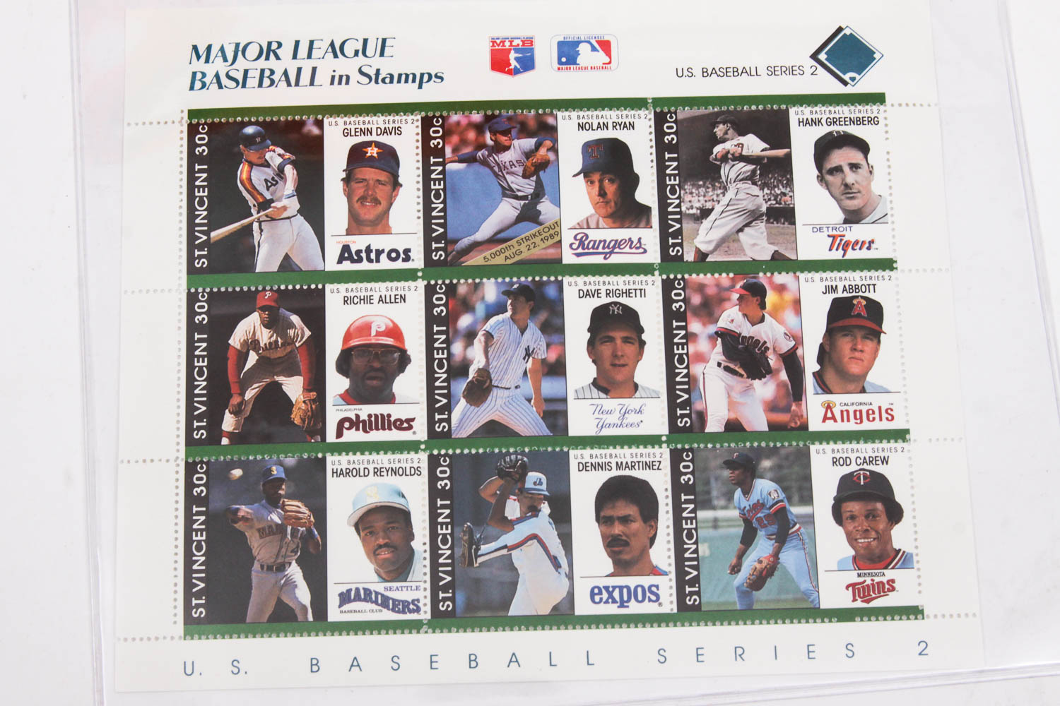 Collection of Baseball Commemorative Stamps