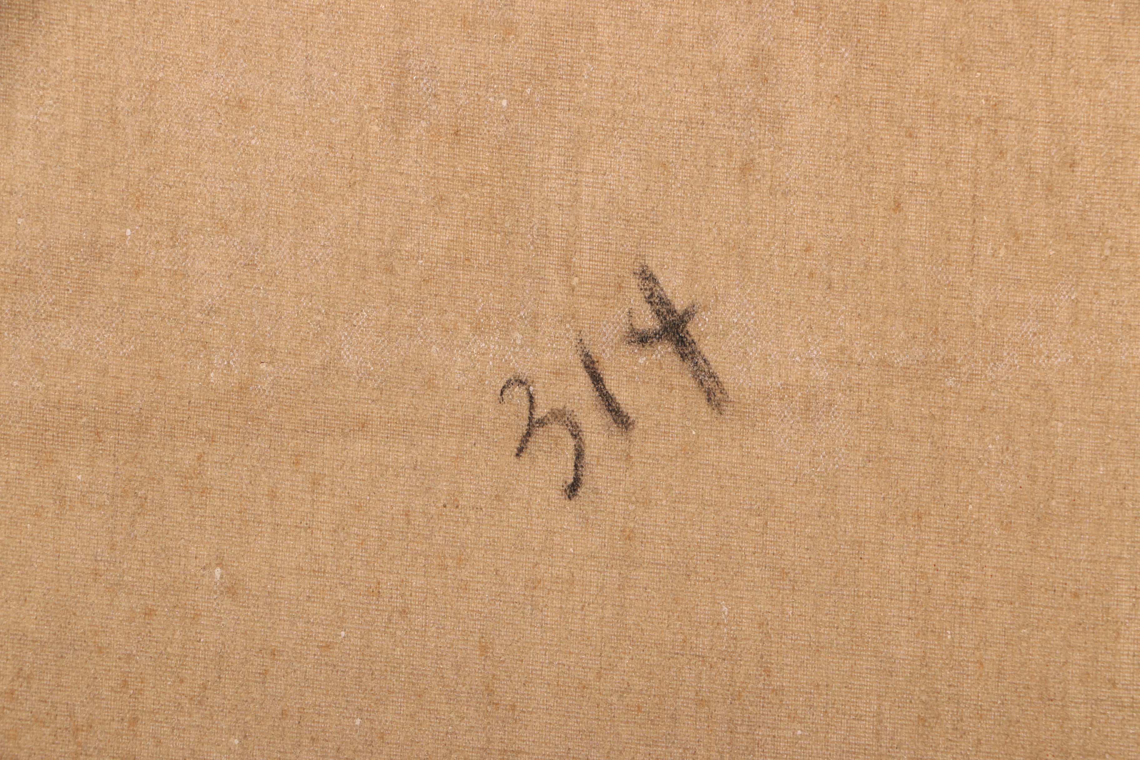 Albert Pels Oil Painting on Unstretched Canvas of Nude Figure