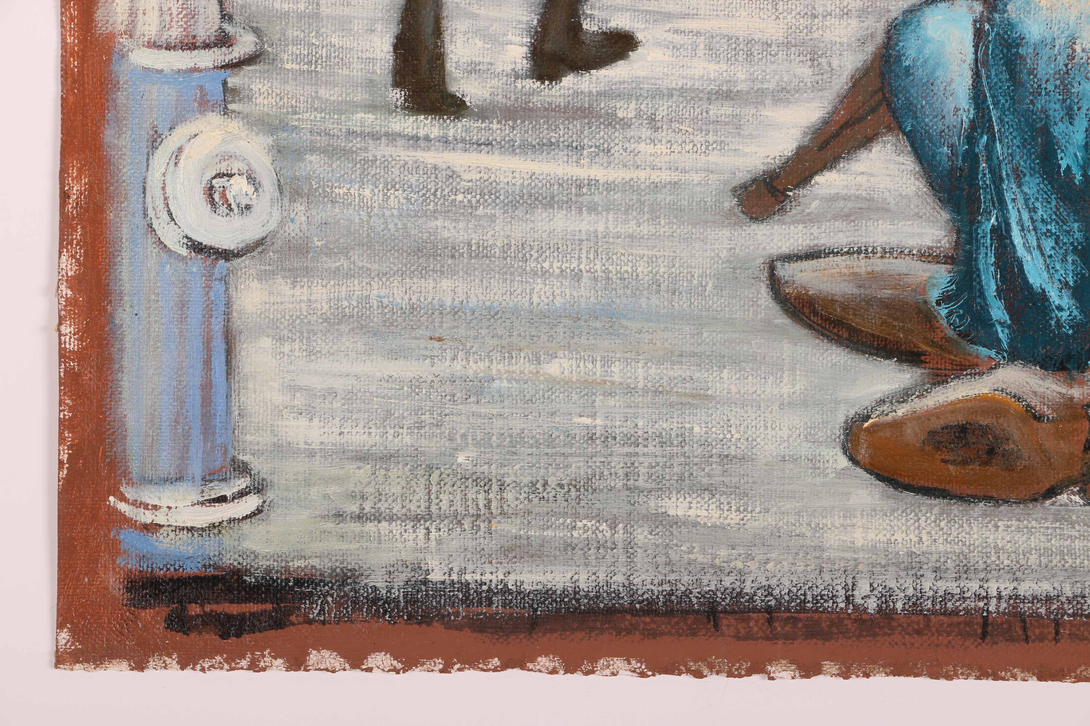 Albert Pels Oil Painting on Unstretched Canvas "First Snow of Winter"