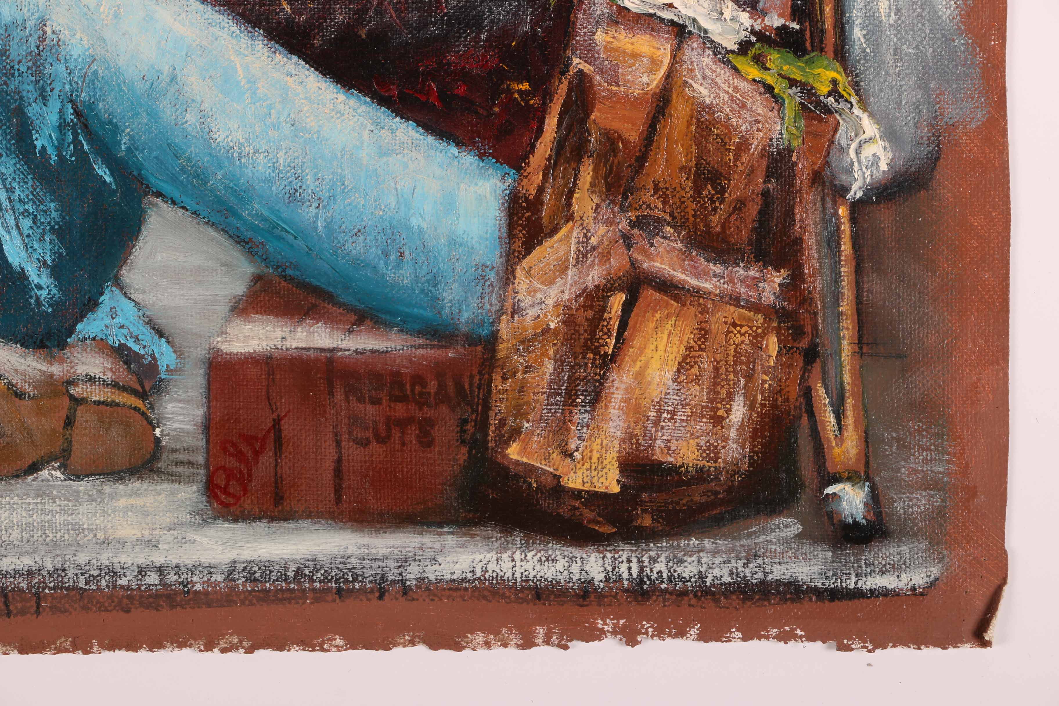 Albert Pels Oil Painting on Unstretched Canvas "First Snow of Winter"