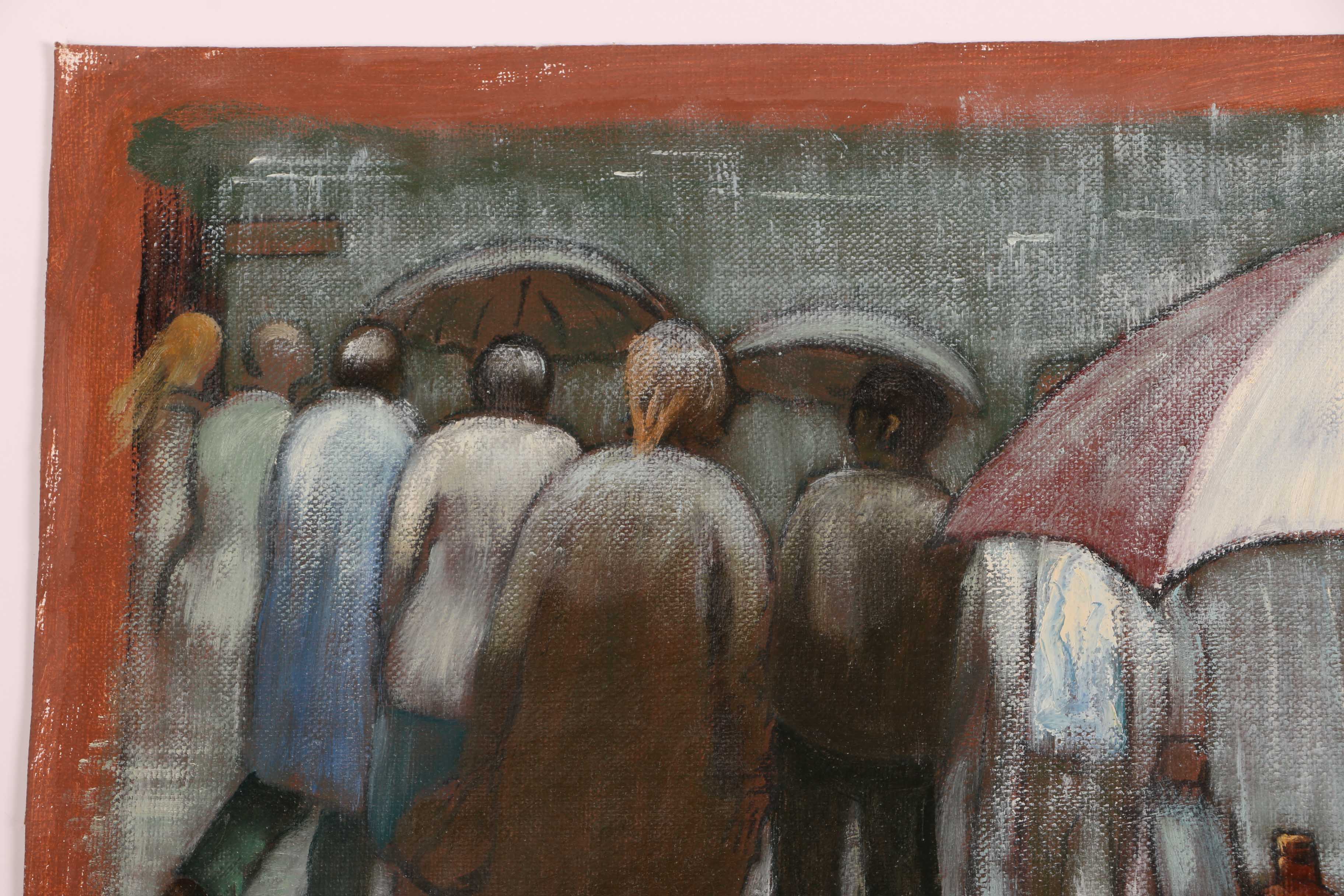 Albert Pels Oil Painting on Unstretched Canvas "First Snow of Winter"