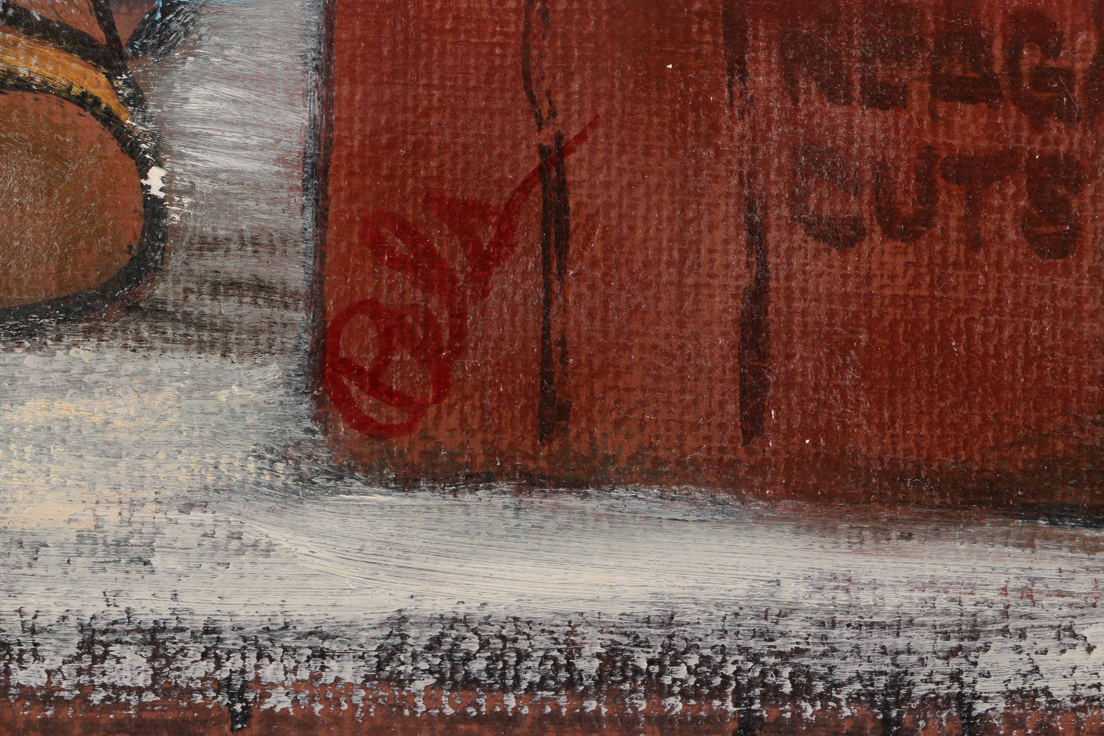 Albert Pels Oil Painting on Unstretched Canvas "First Snow of Winter"