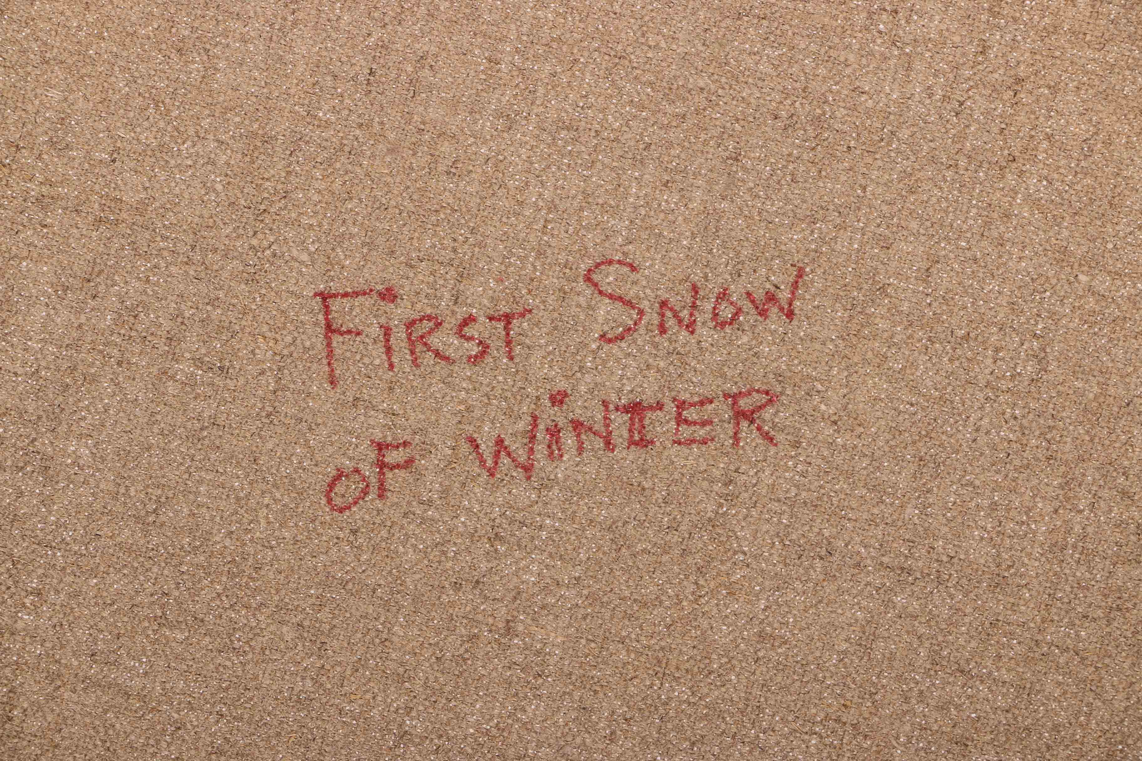 Albert Pels Oil Painting on Unstretched Canvas "First Snow of Winter"