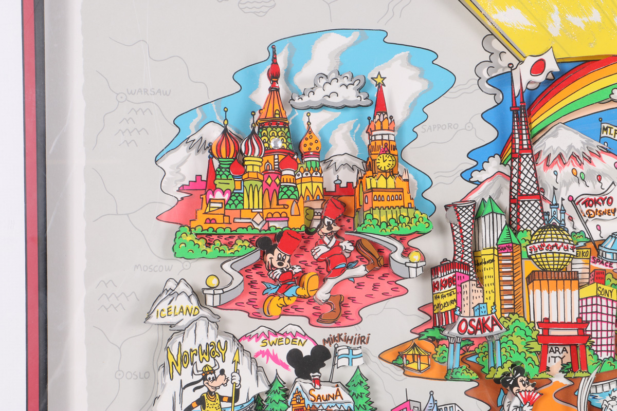Charles Fazzino 3-D Print "Mickey's World Tour"