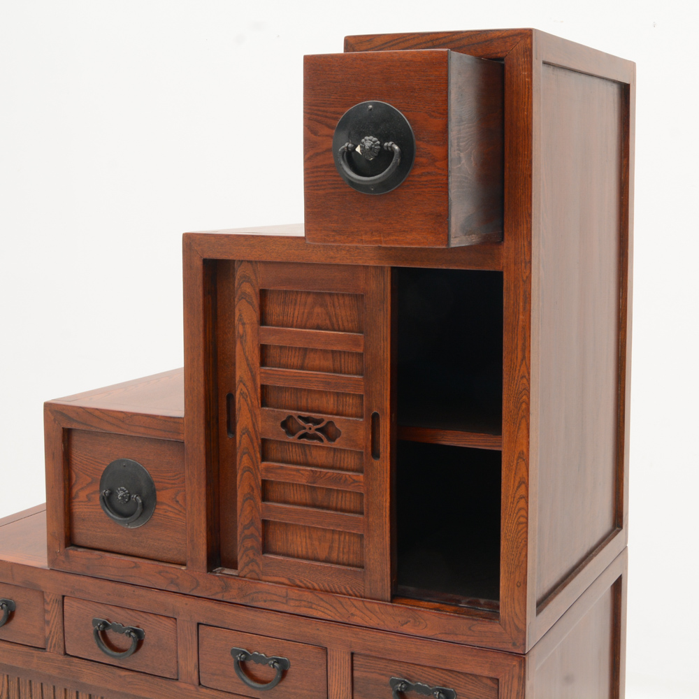Japanese Step-Tansu Chest Cabinet