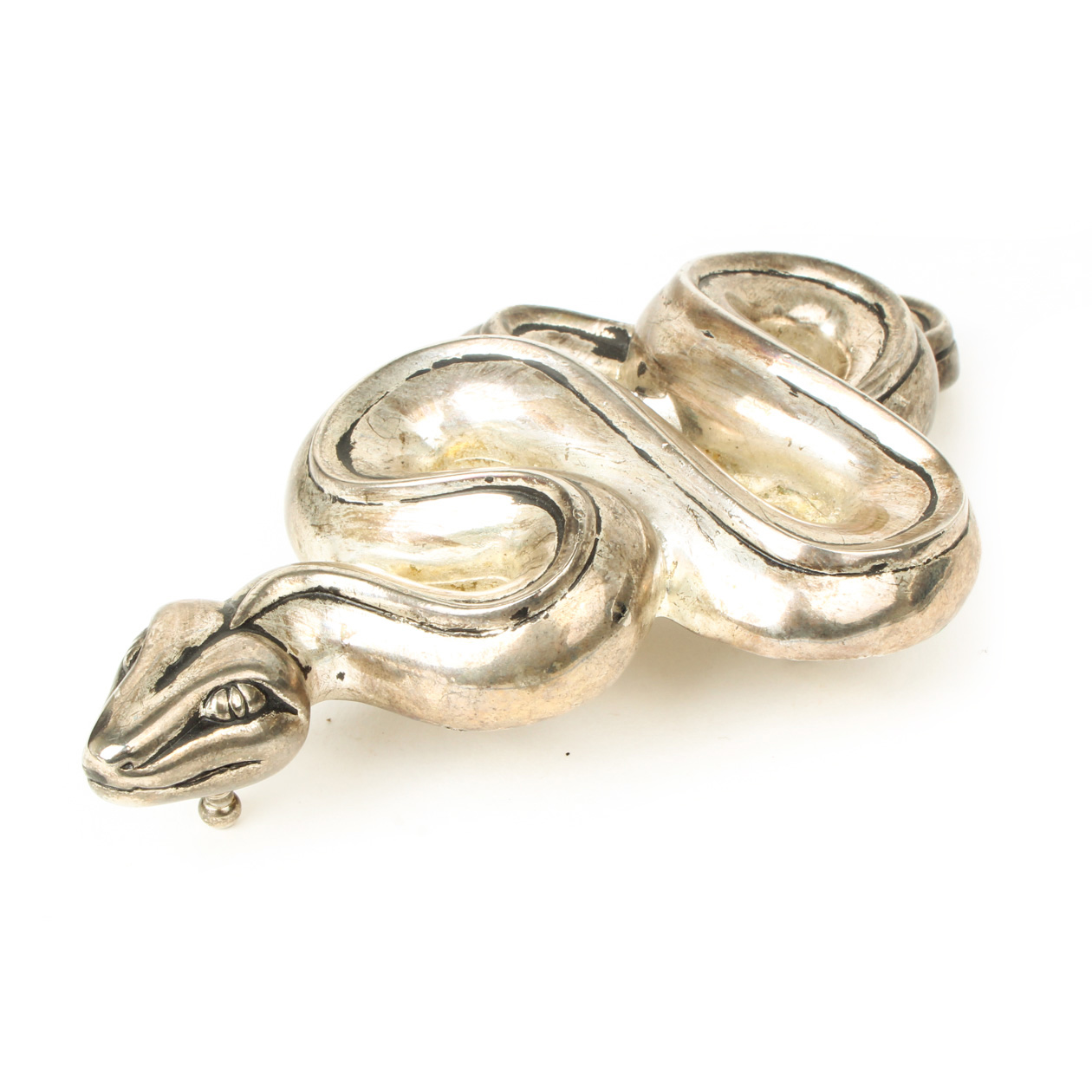 Barry Kieselstein-Cord Sterling Silver Serpent Belt Buckle