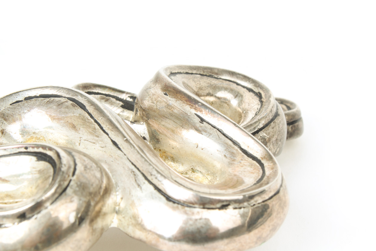 Barry Kieselstein-Cord Sterling Silver Serpent Belt Buckle