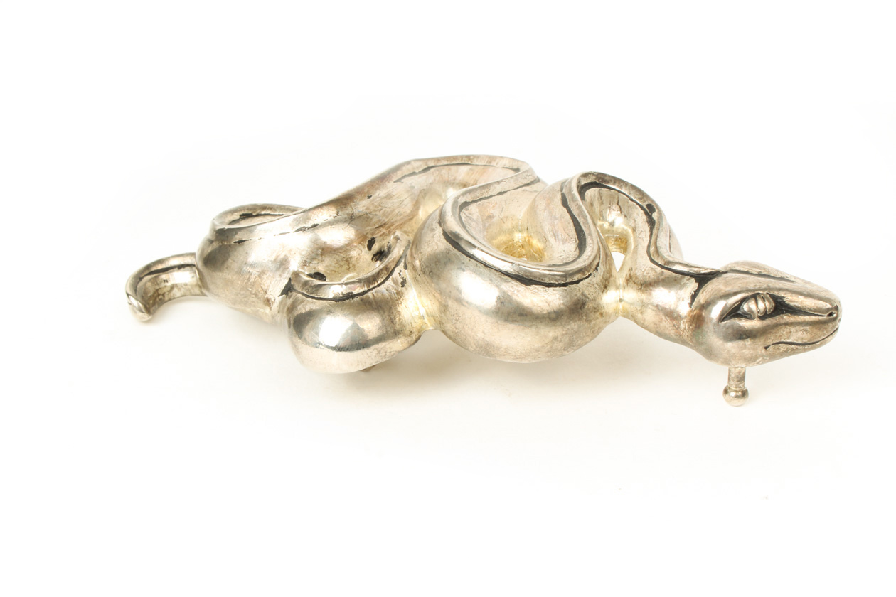 Barry Kieselstein-Cord Sterling Silver Serpent Belt Buckle