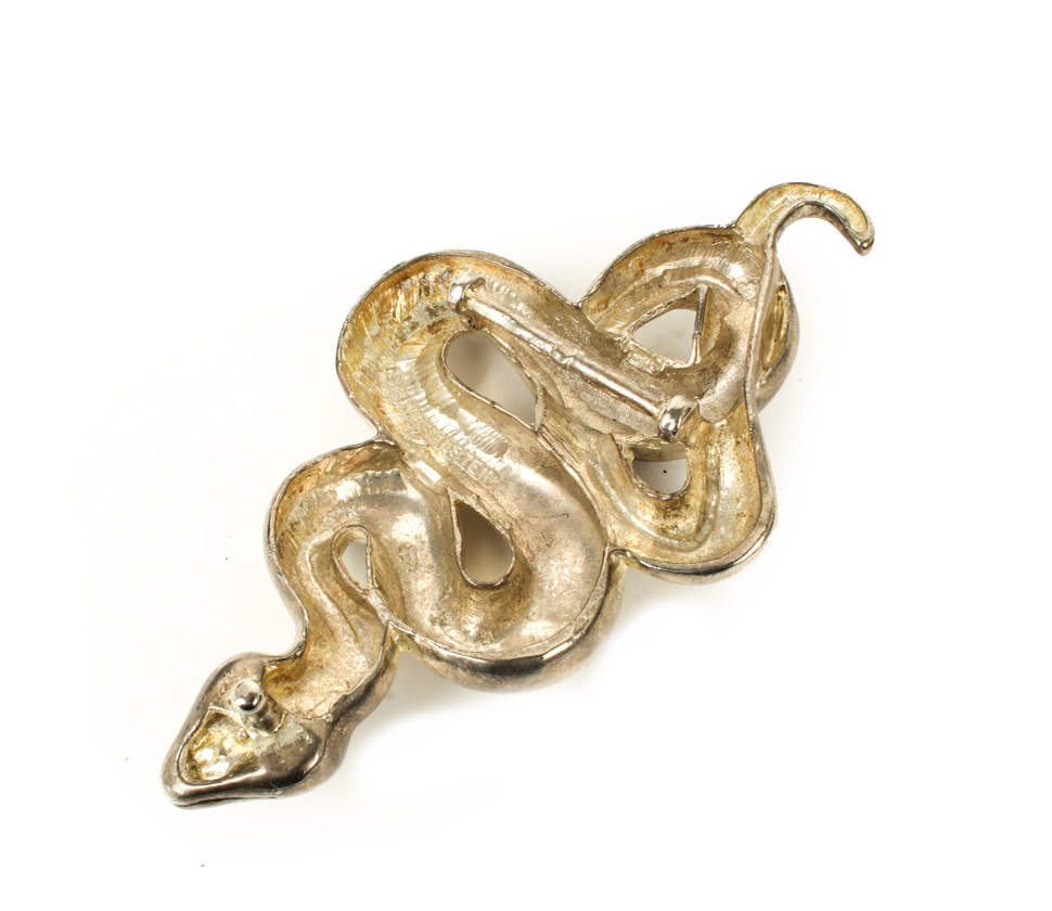 Barry Kieselstein-Cord Sterling Silver Serpent Belt Buckle