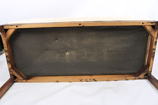 Vintage Wood and  Rattan Bench