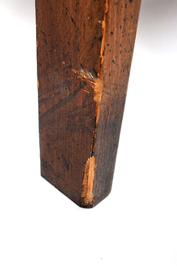 Vintage Wood and  Rattan Bench