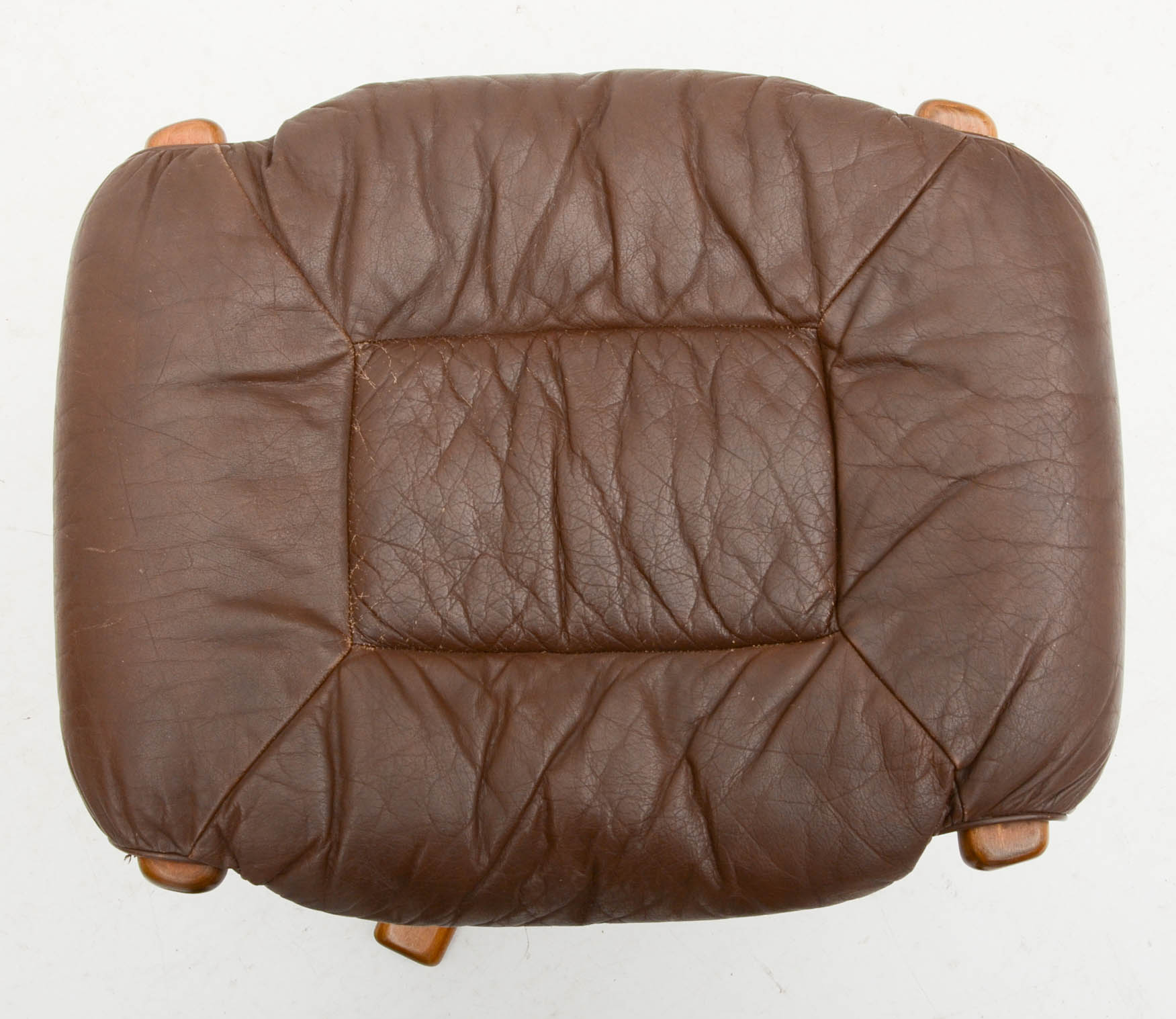 Swedish Leather Recliner and Ottoman by Mobel