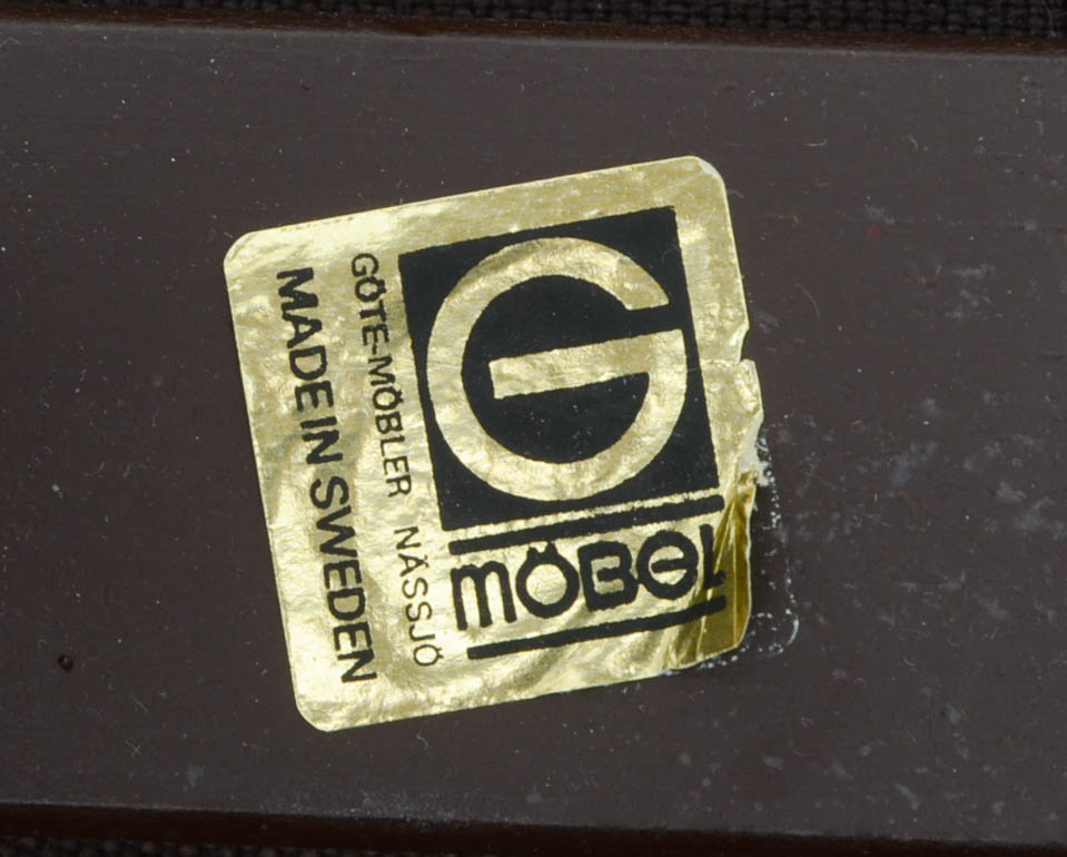 Swedish Leather Recliner and Ottoman by Mobel