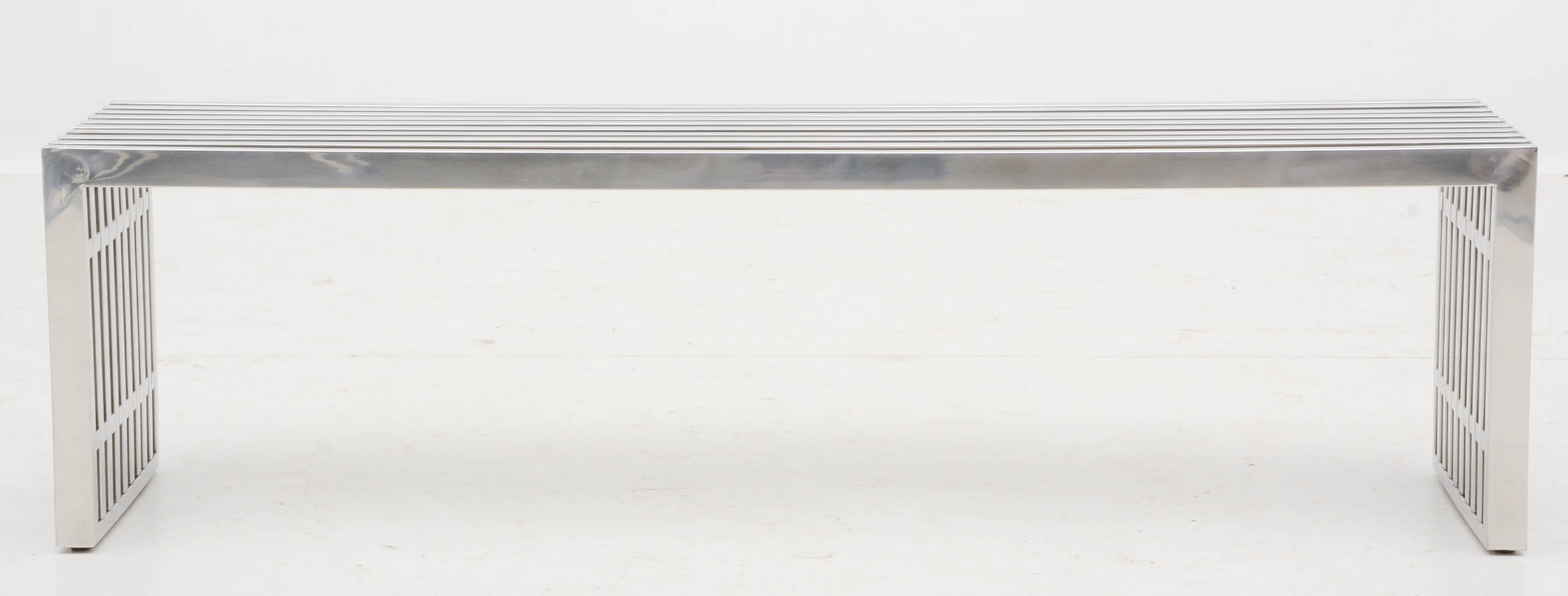 Lexmod Gridiron Stainless Steel Bench