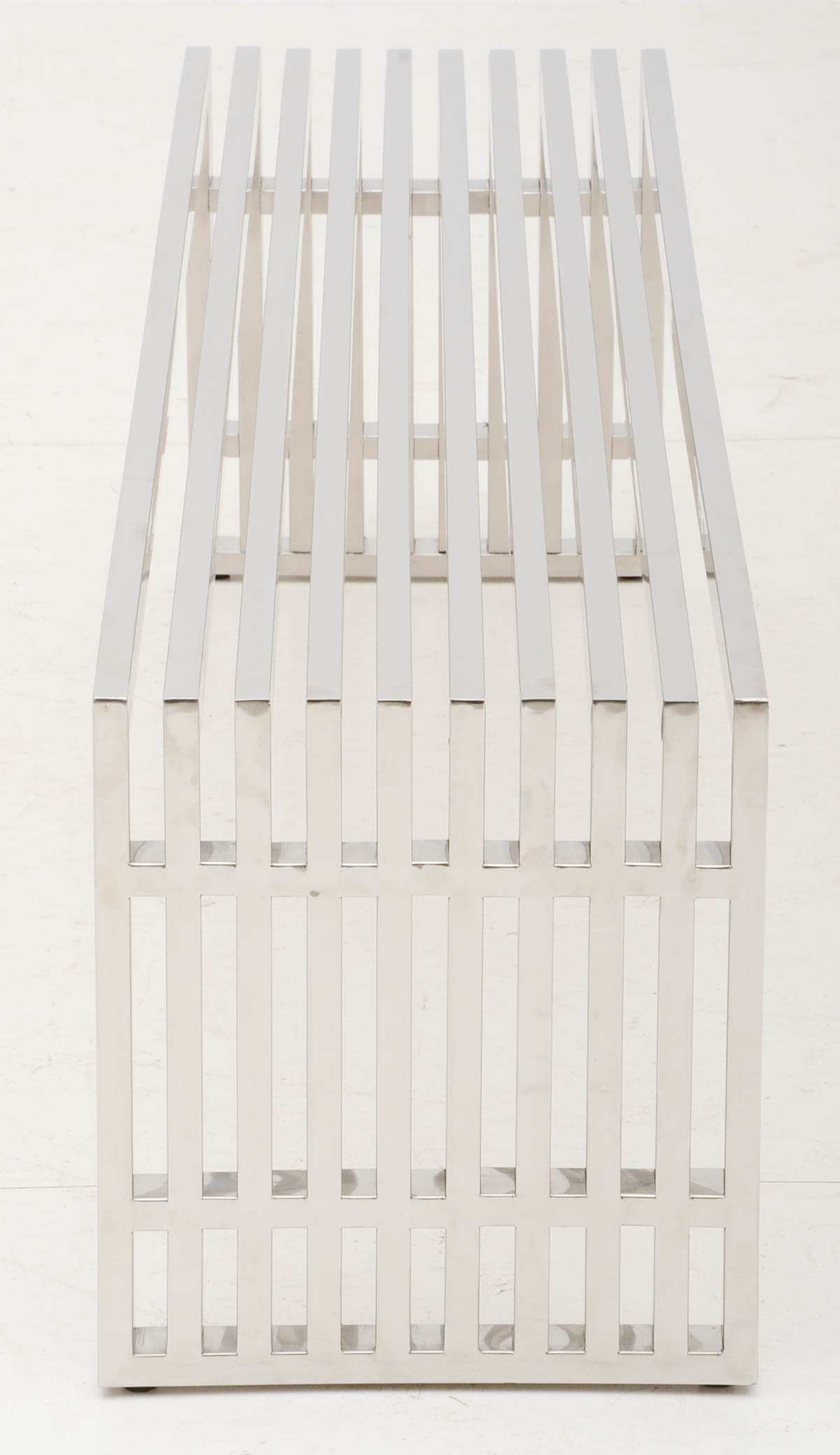 Lexmod Gridiron Stainless Steel Bench