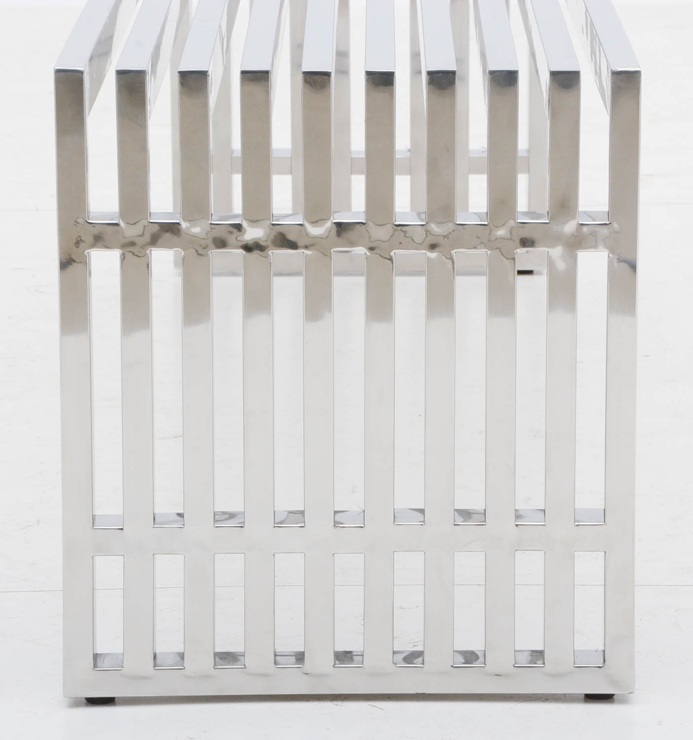 Lexmod Gridiron Stainless Steel Bench