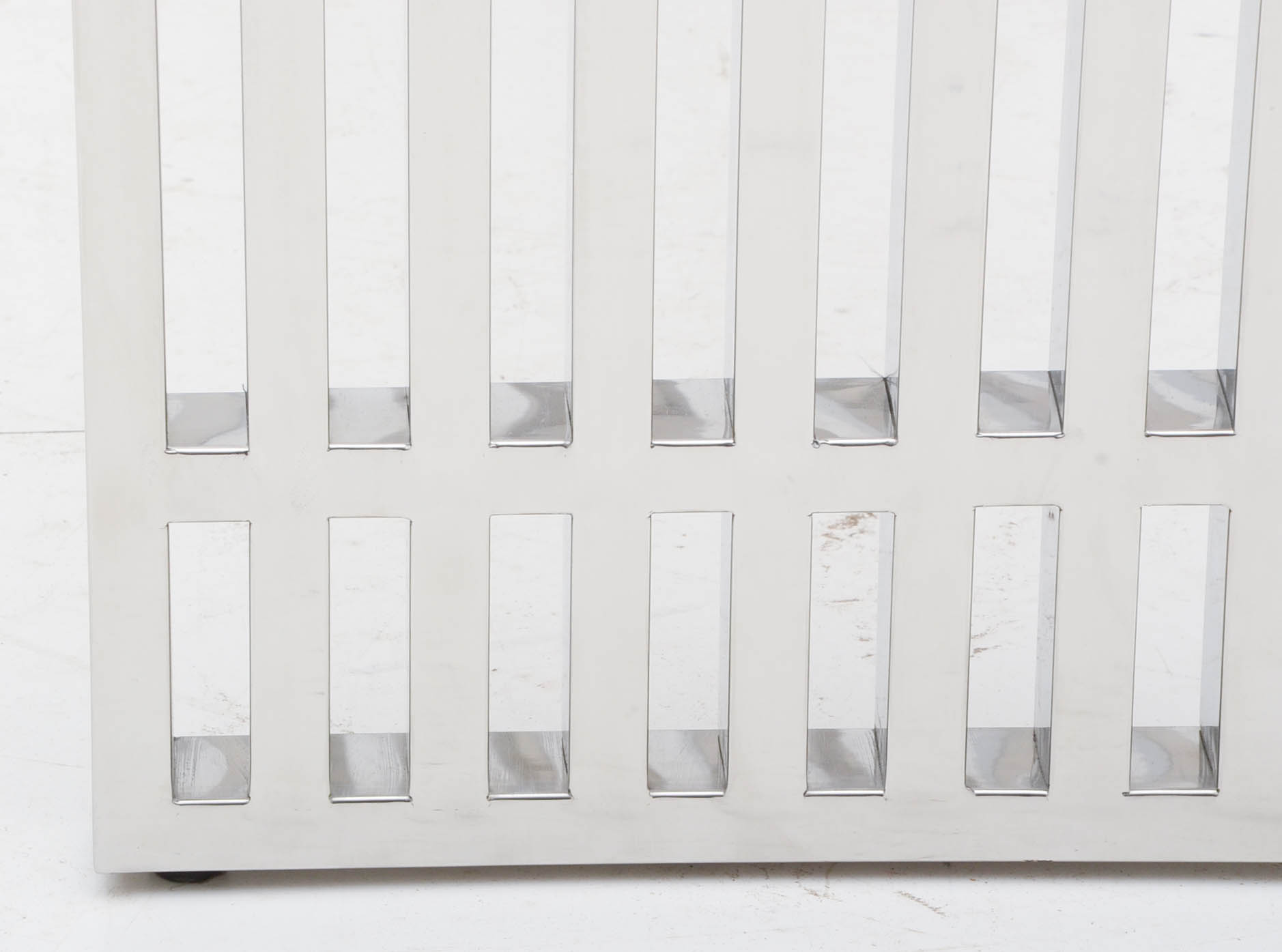 Lexmod Gridiron Stainless Steel Bench