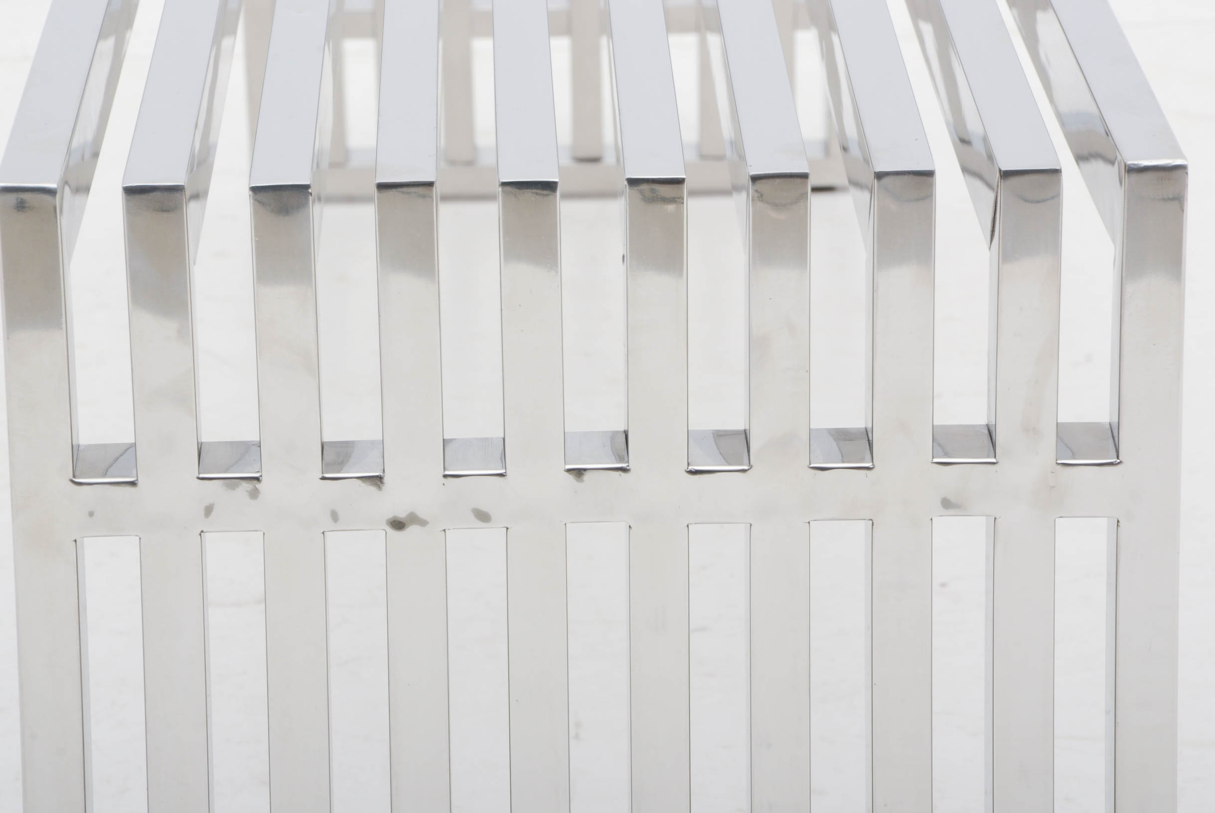 Lexmod Gridiron Stainless Steel Bench