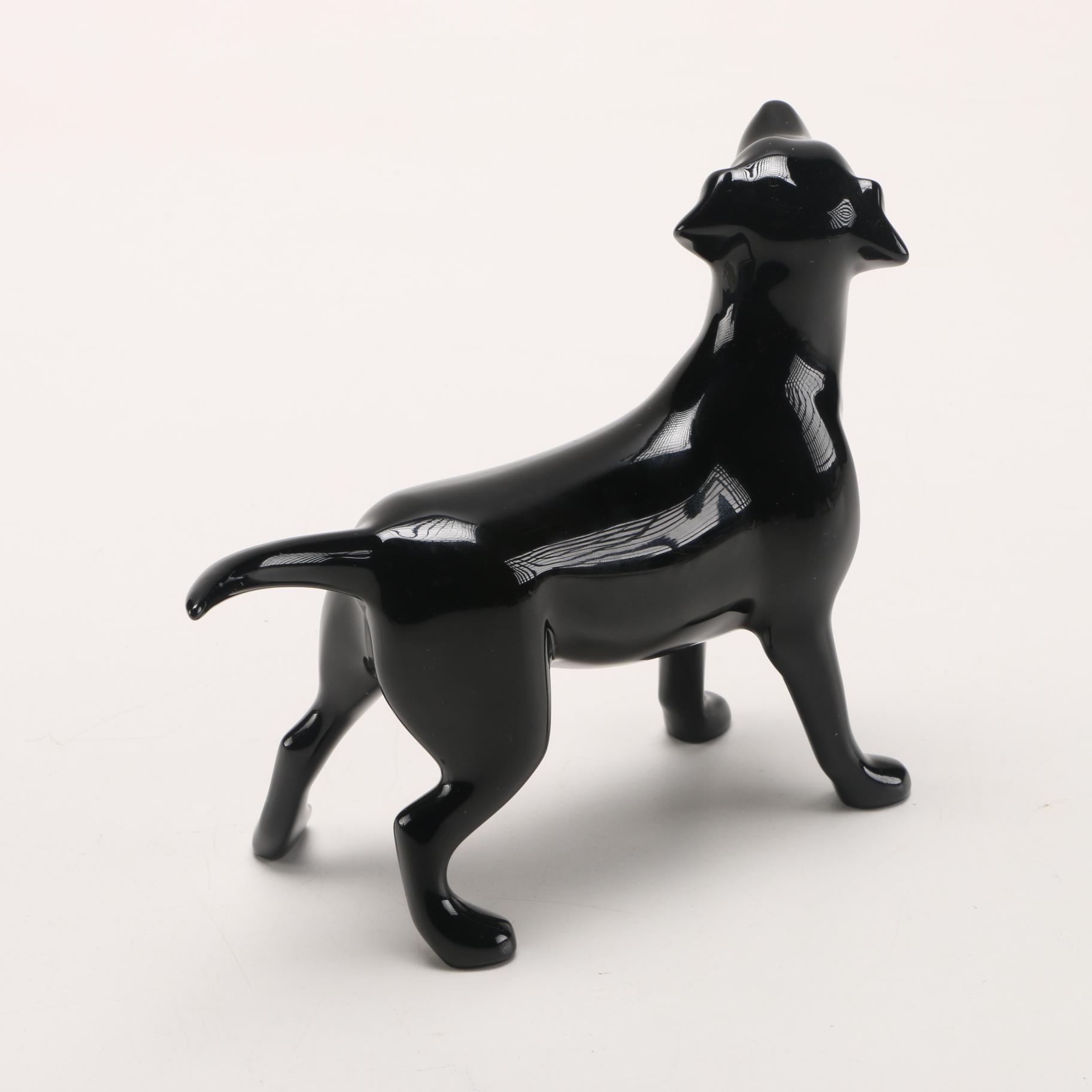 Baccarat Black Labrador Crystal Figurine