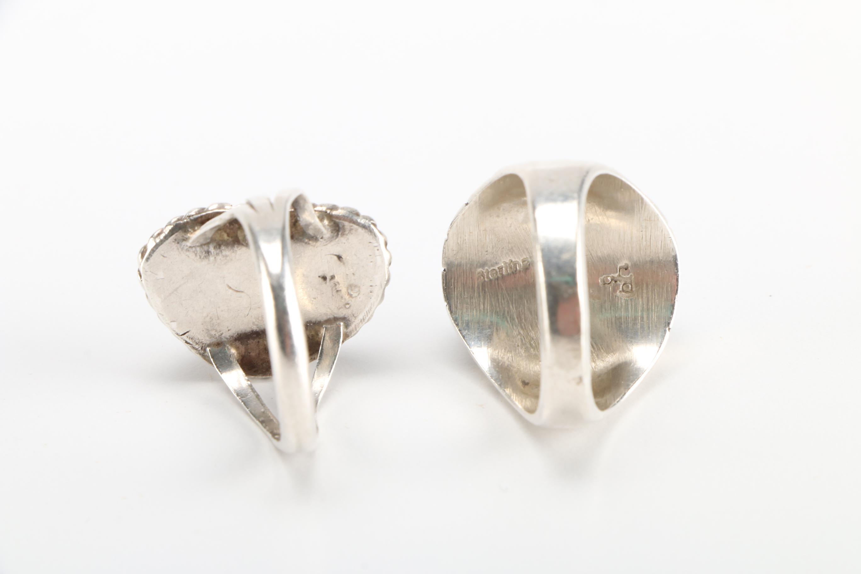 Collection of Men's Sterling Silver Rings