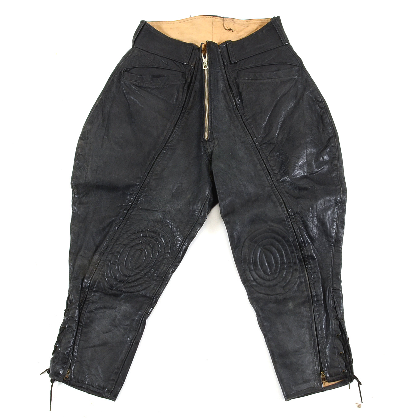Vintage Leather Motorcycle Riding Pants