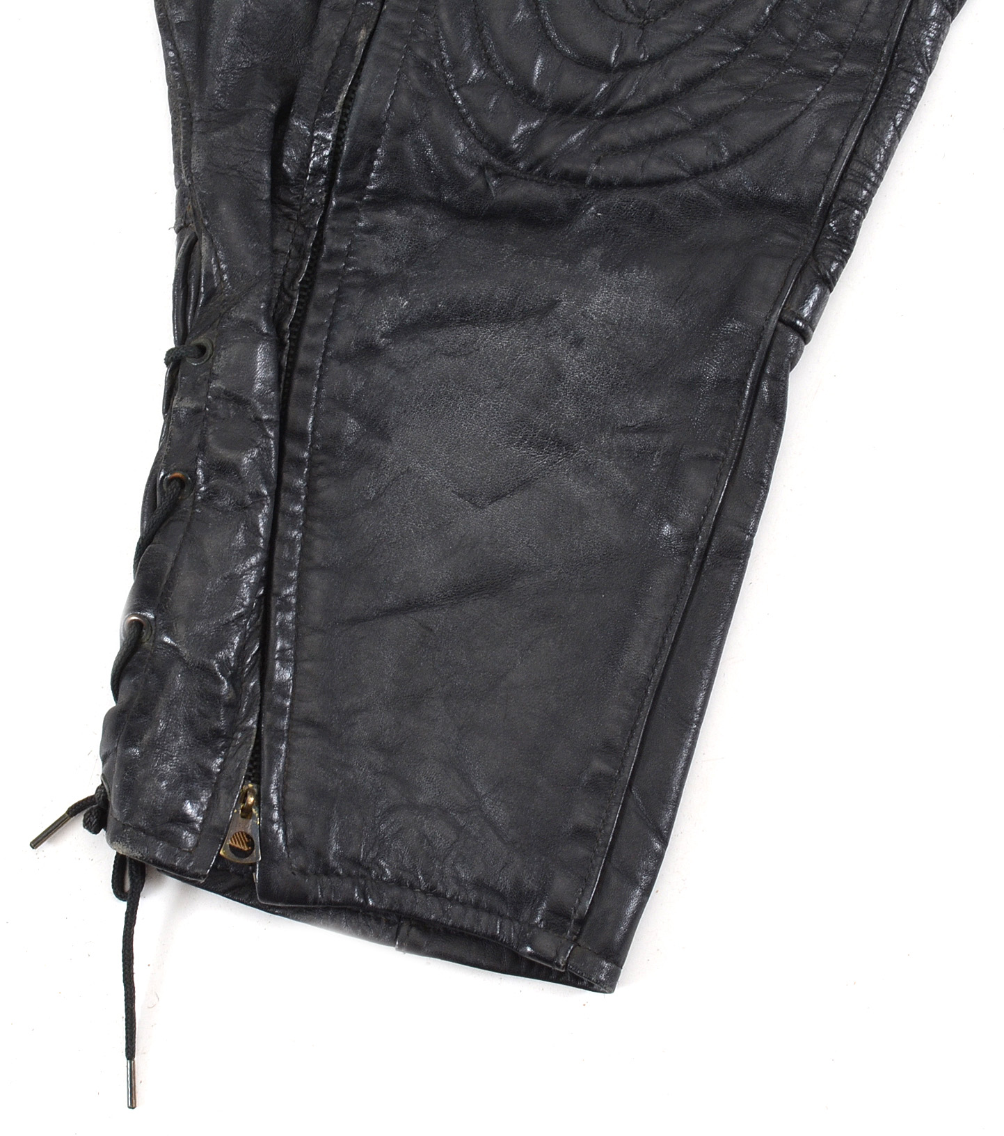 Vintage Leather Motorcycle Riding Pants