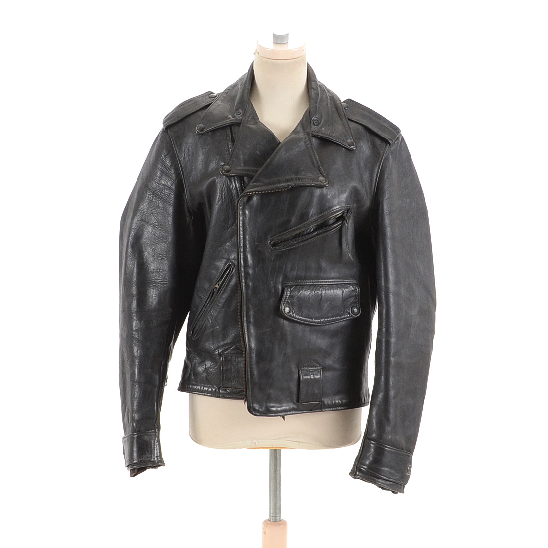 Circa 1950s Buco J-27 Style King Horsehide Leather Motorcycle Jacket