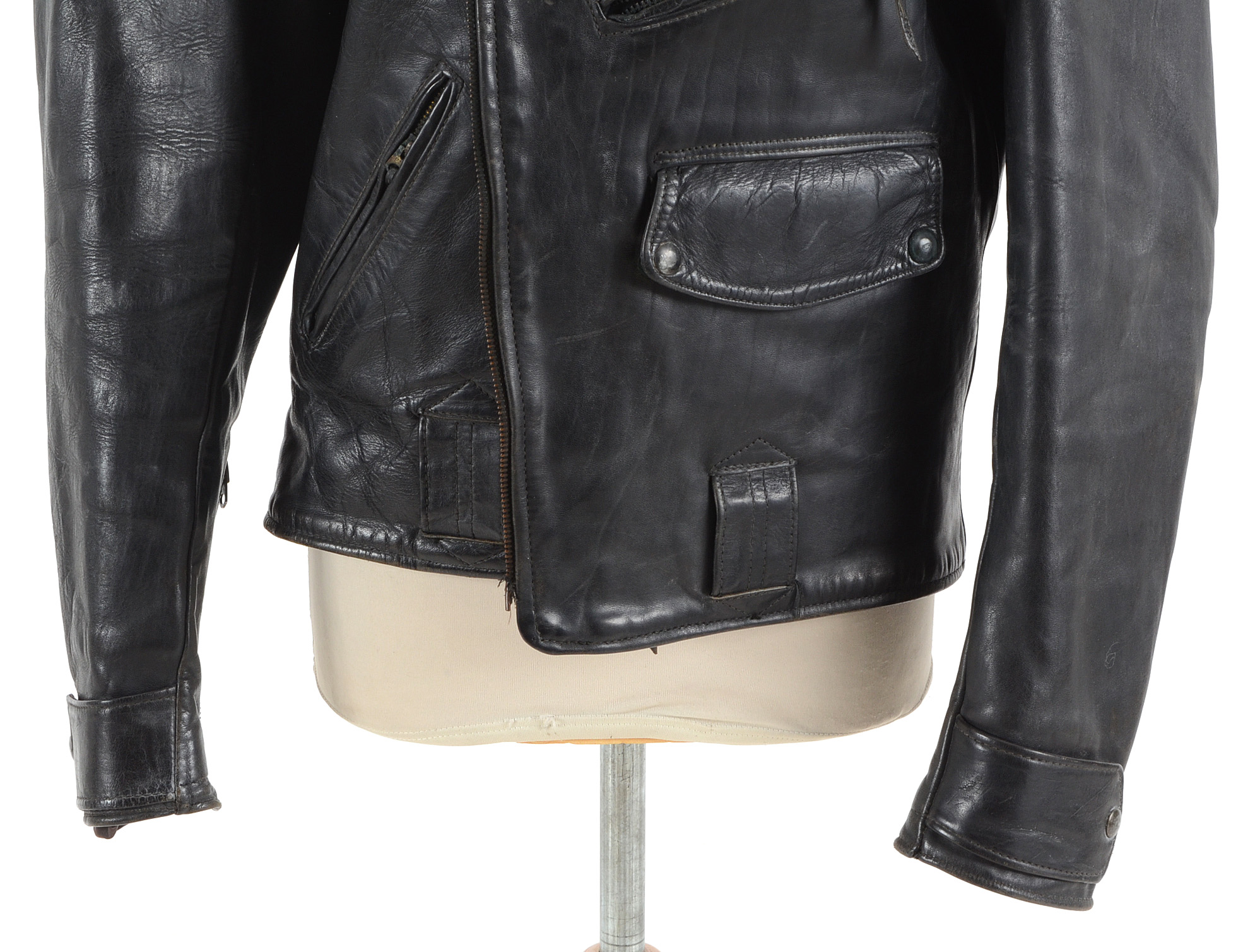 Circa 1950s Buco J-27 Style King Horsehide Leather Motorcycle Jacket