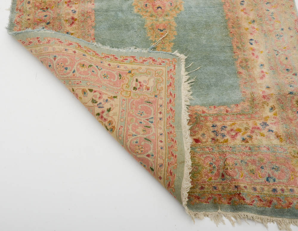 Persian Kerman Hand Woven Wool Area Rug