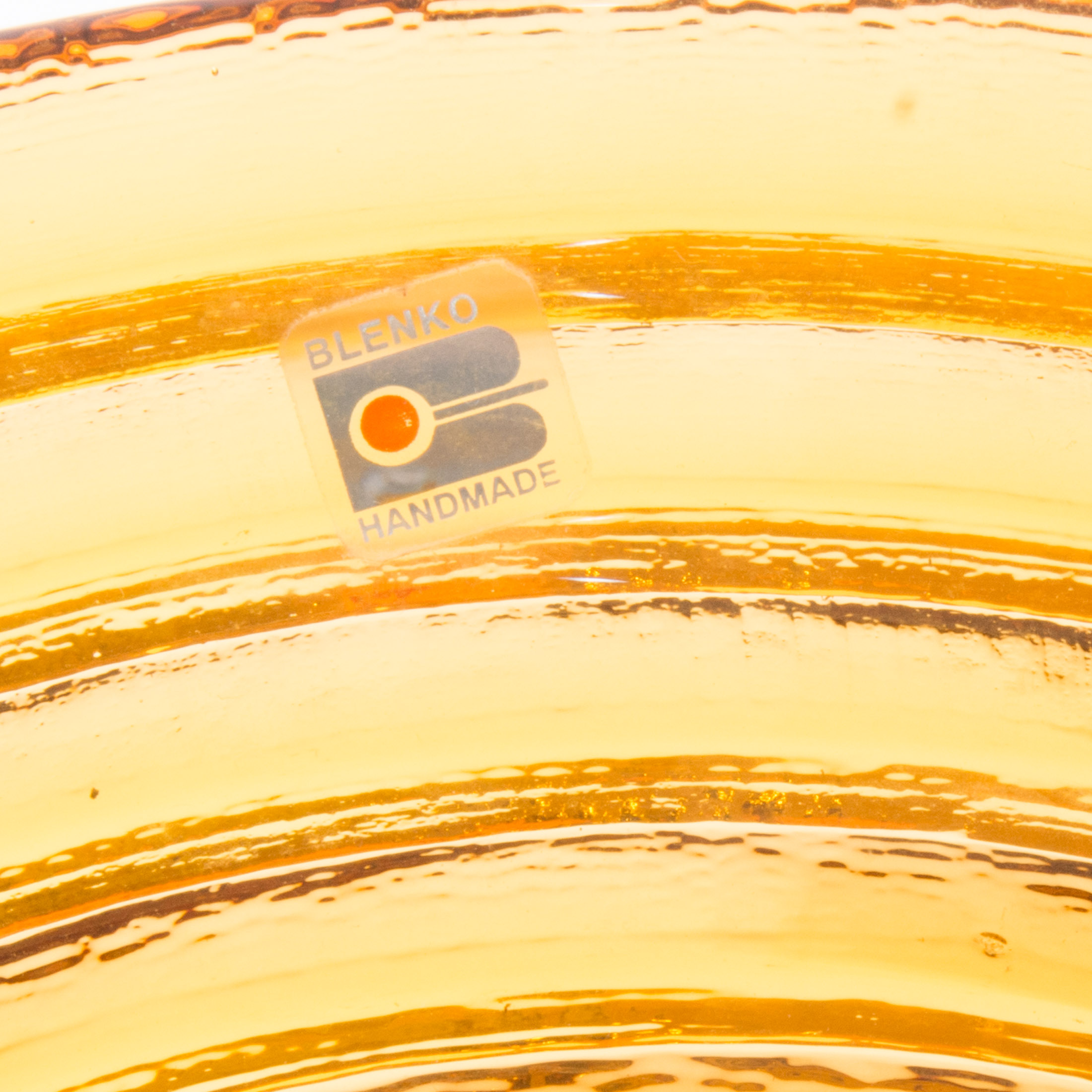 Blenko Amber Glass Handmade Bowls