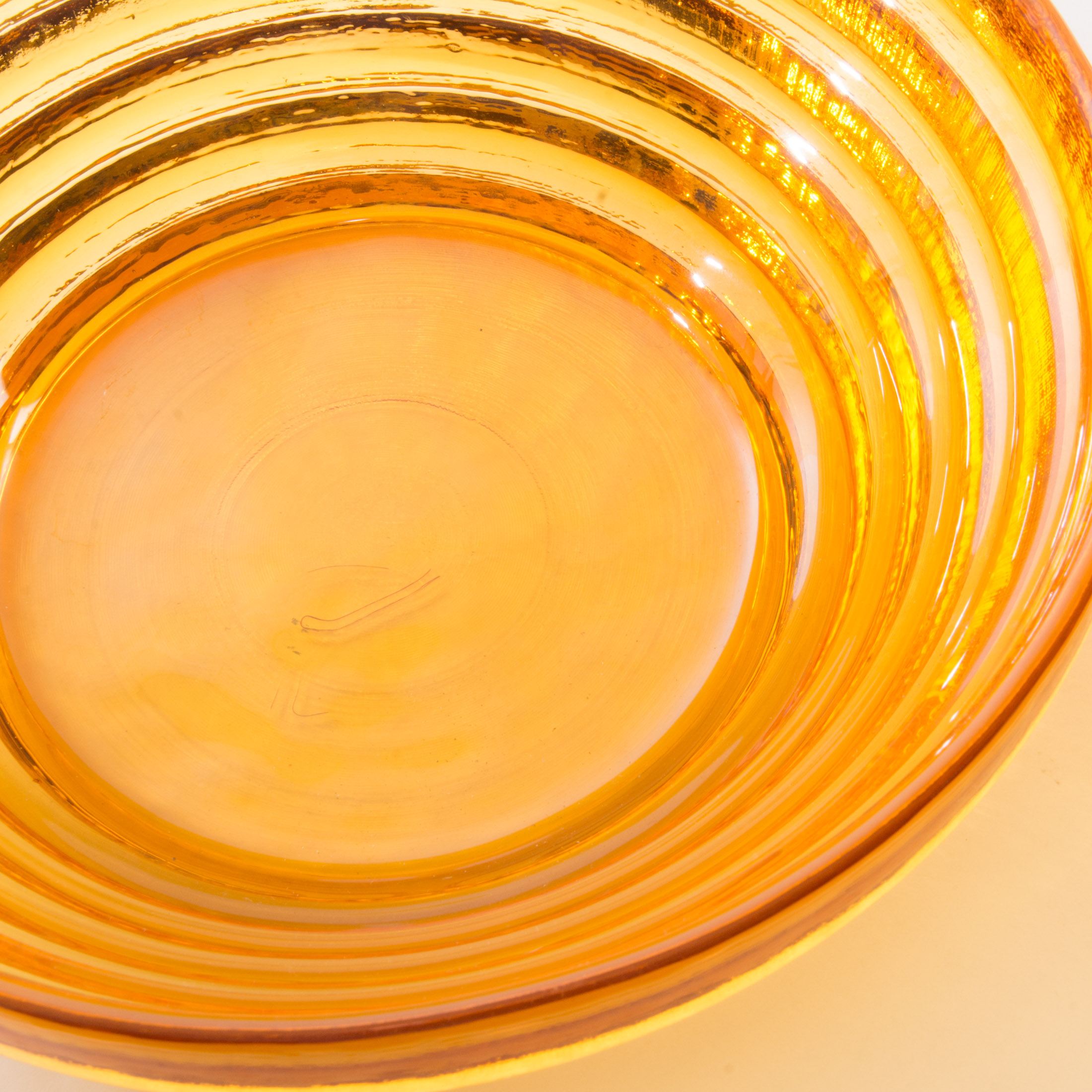 Blenko Amber Glass Handmade Bowls