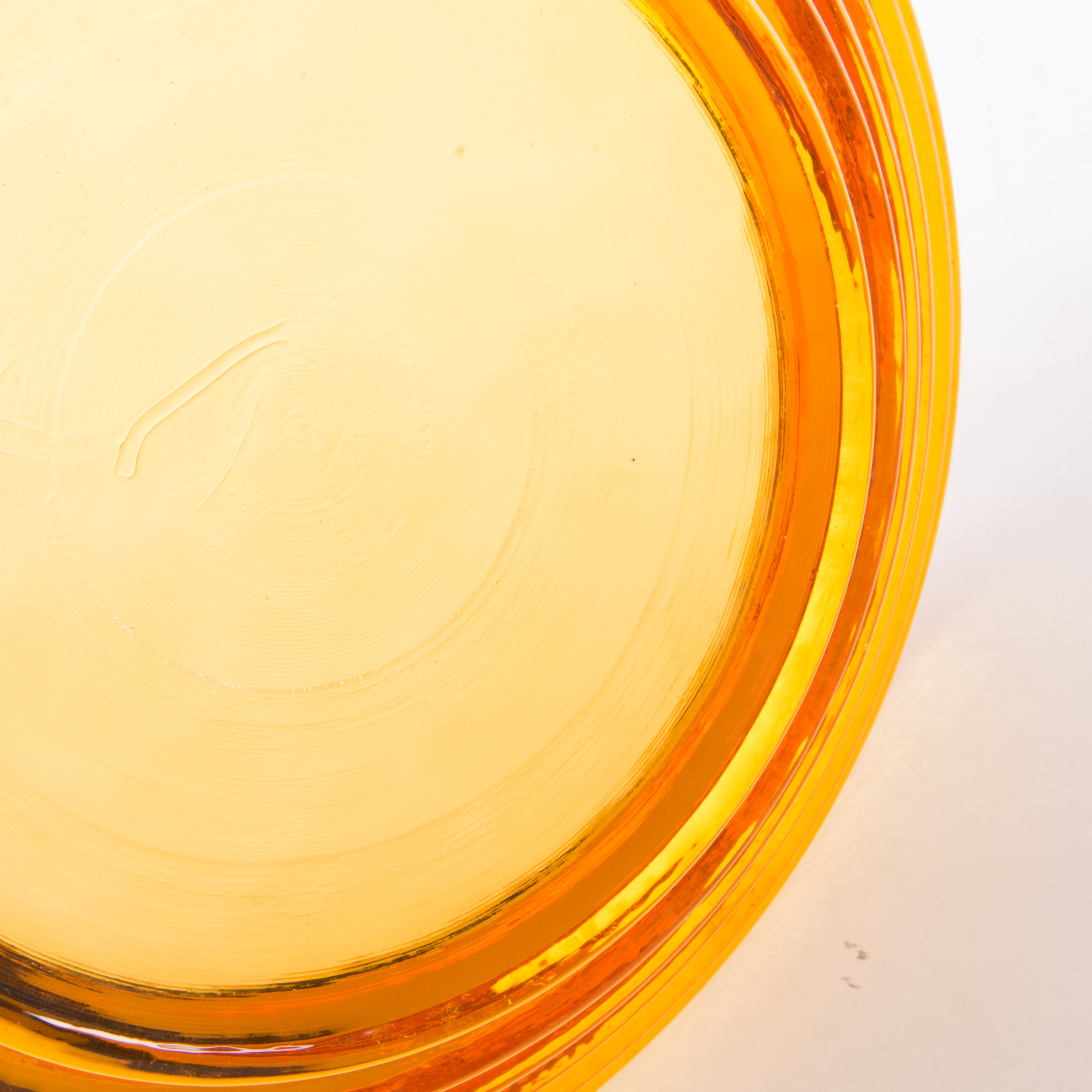 Blenko Amber Glass Handmade Bowls