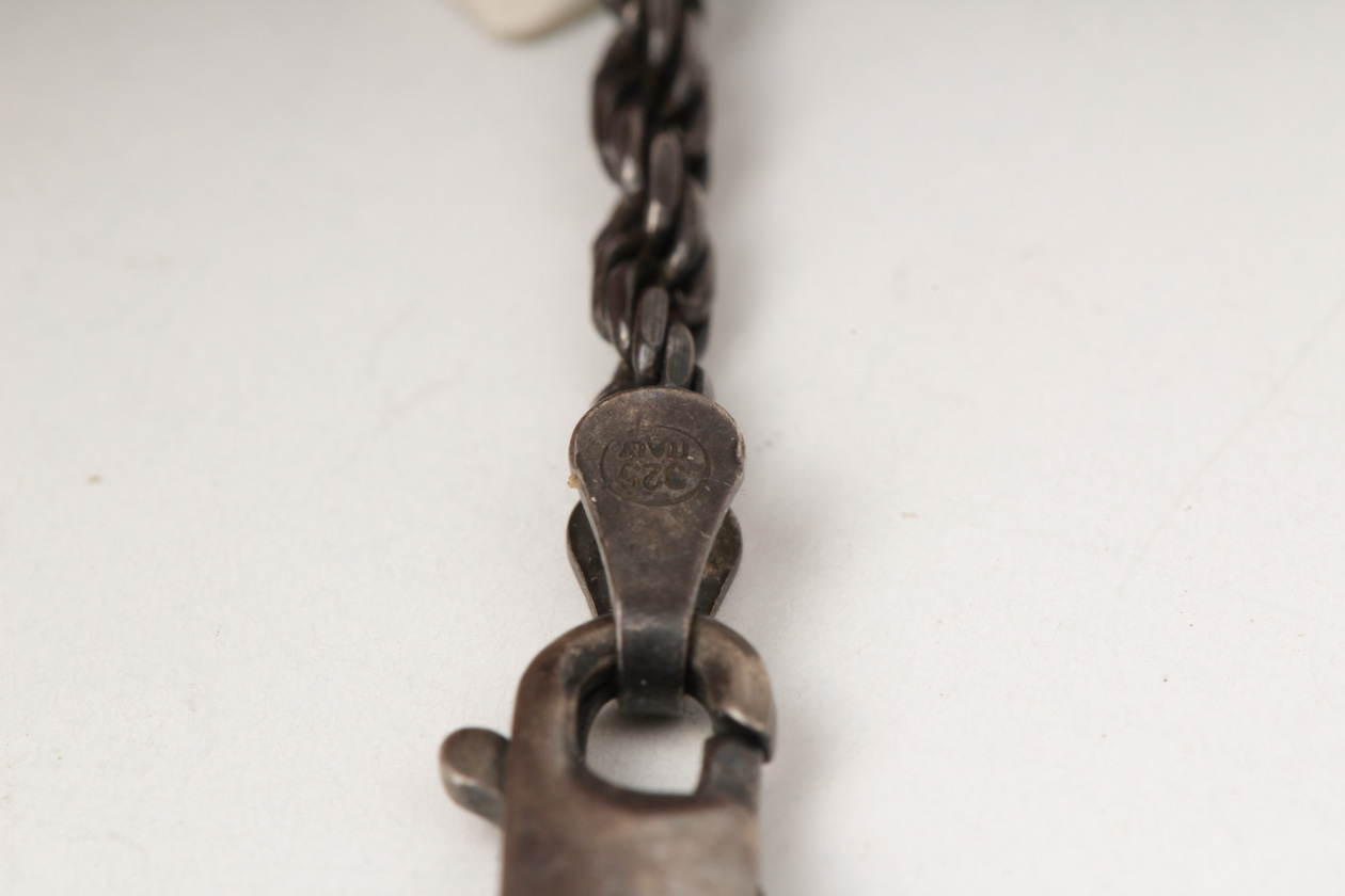 Vintage Victoria Crowne & Co.  Sterling Silver, Marcasite, and Garnet Pendant Necklace