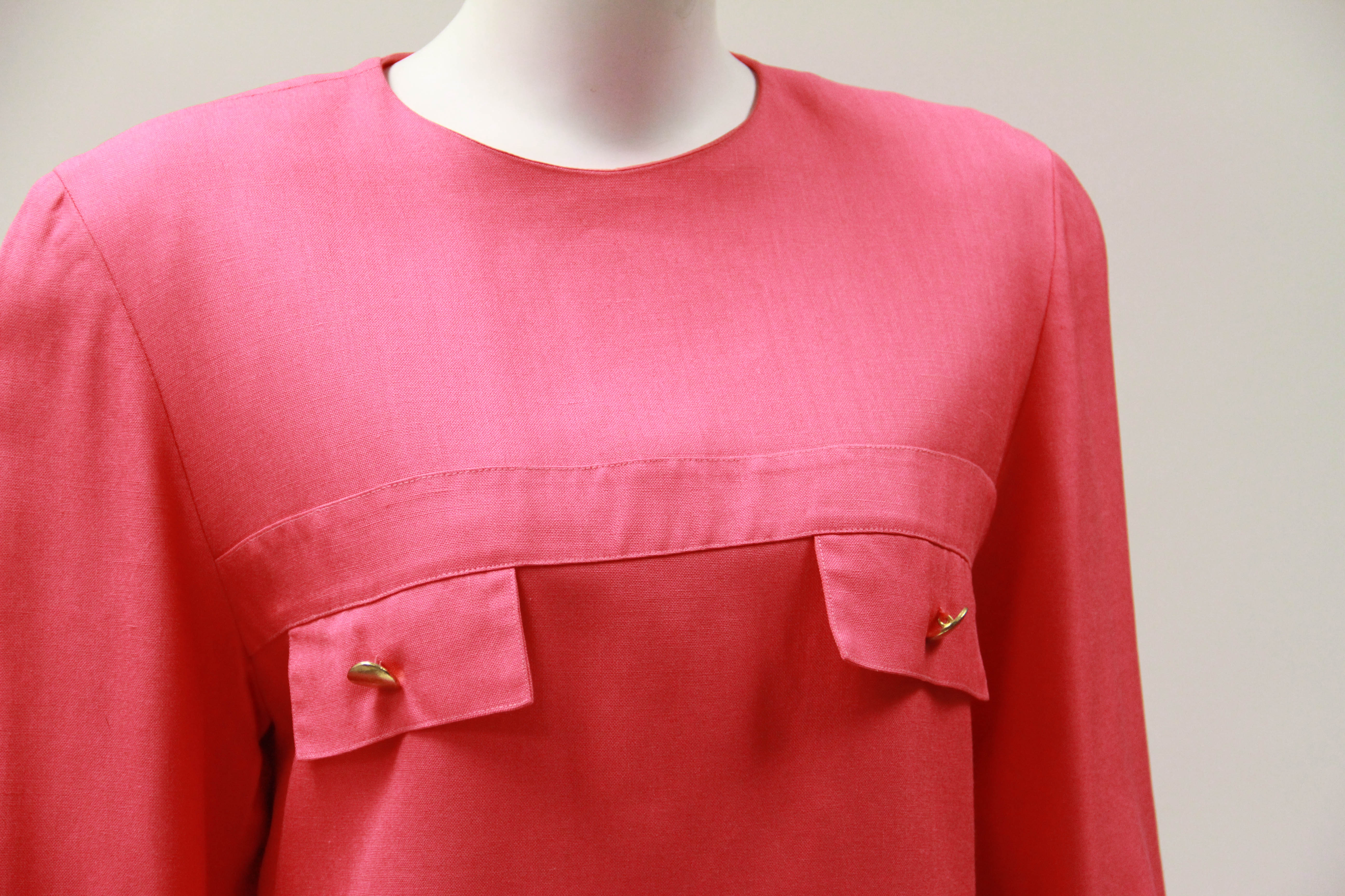 1980's Pierre Balmain Pink Skirt Suit