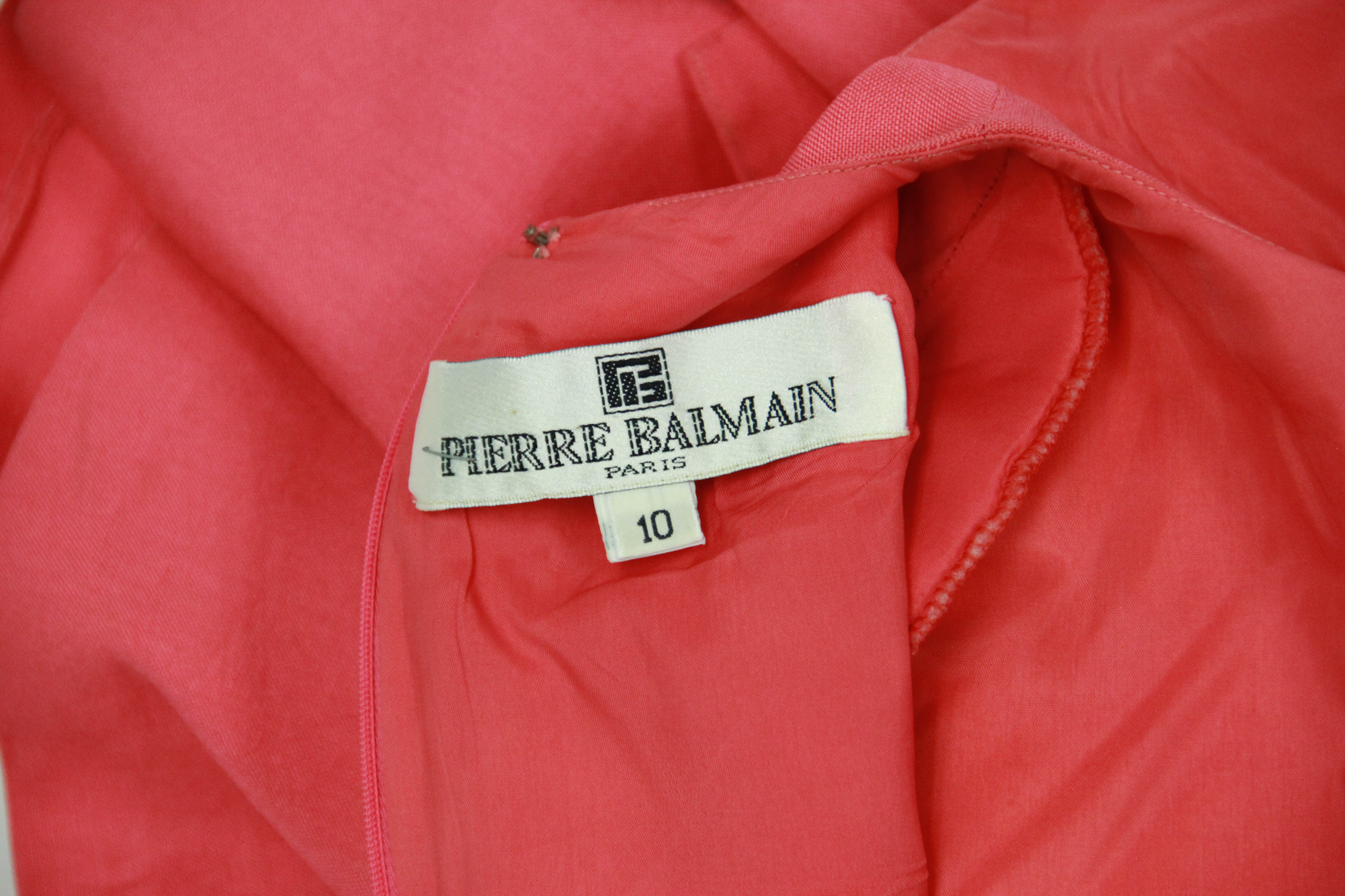 1980's Pierre Balmain Pink Skirt Suit