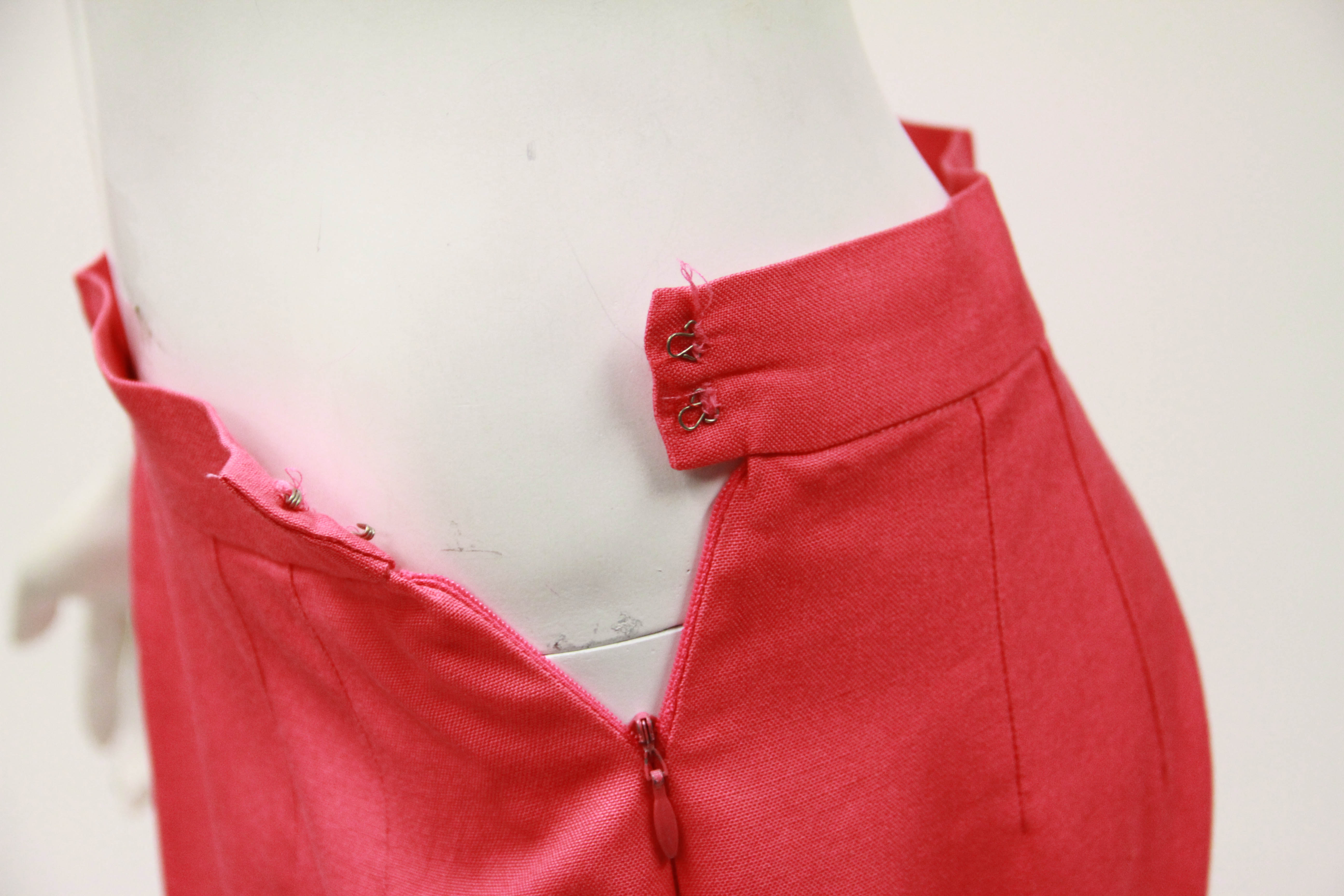 1980's Pierre Balmain Pink Skirt Suit