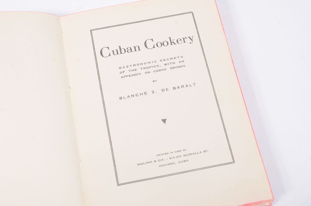"Cuban Cookery" by Blanche Z. de Baralt