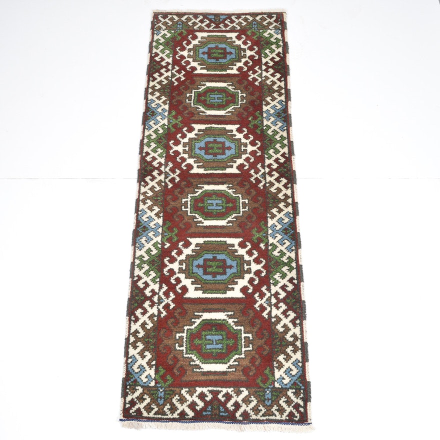 Handwoven Indo-Persian Serab Rug Runner