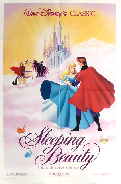 Four One-Sheet Theatrical Posters for Disney Princess Movies