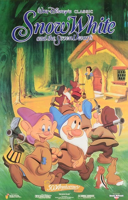 Four One-Sheet Theatrical Posters for Disney Princess Movies