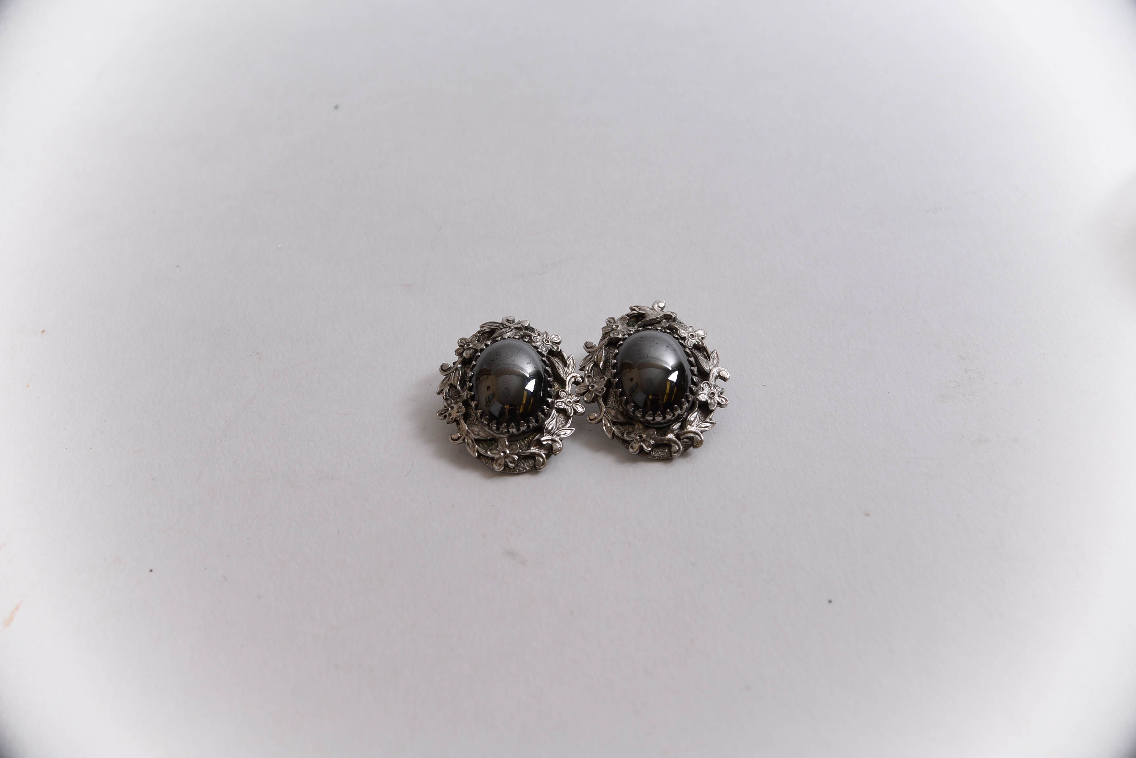 Vintage Whiting and Davis Hematite Jewelry Set