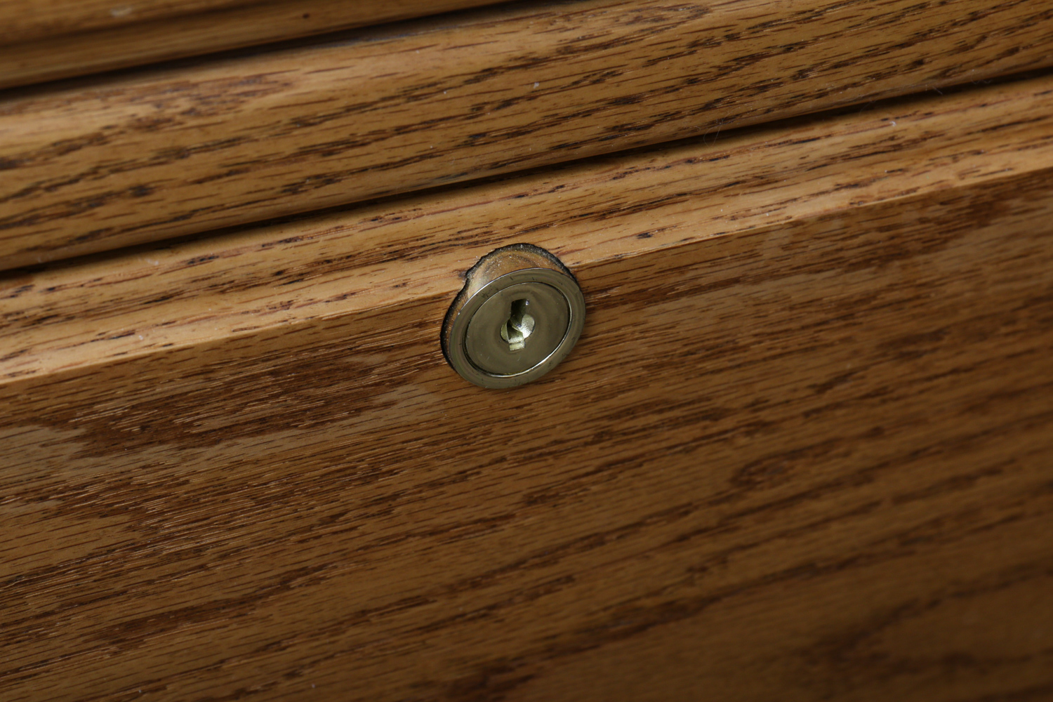 Wood Revival Oak Secretary Roll-top Desk and Chair