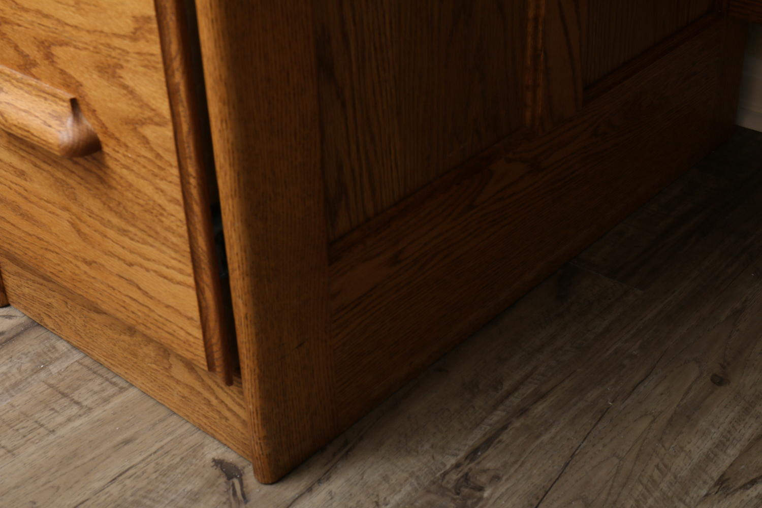 Wood Revival Oak Secretary Roll-top Desk and Chair