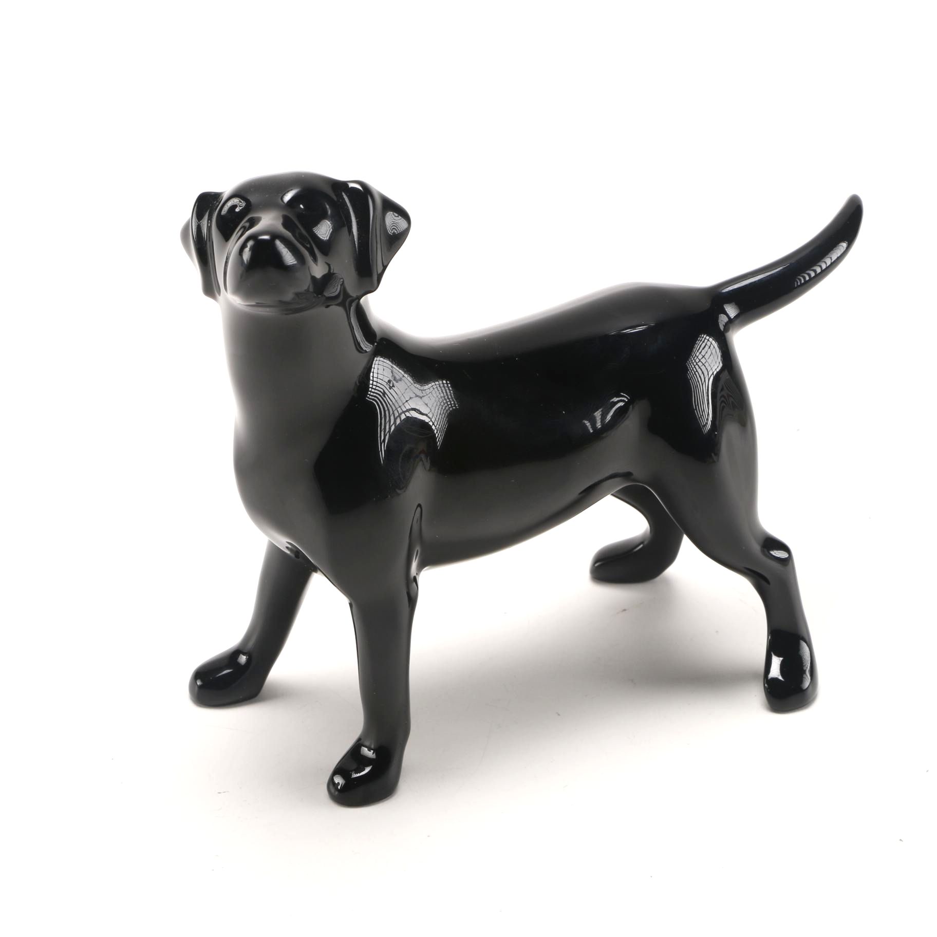 Baccarat Black Labrador Crystal Figurine