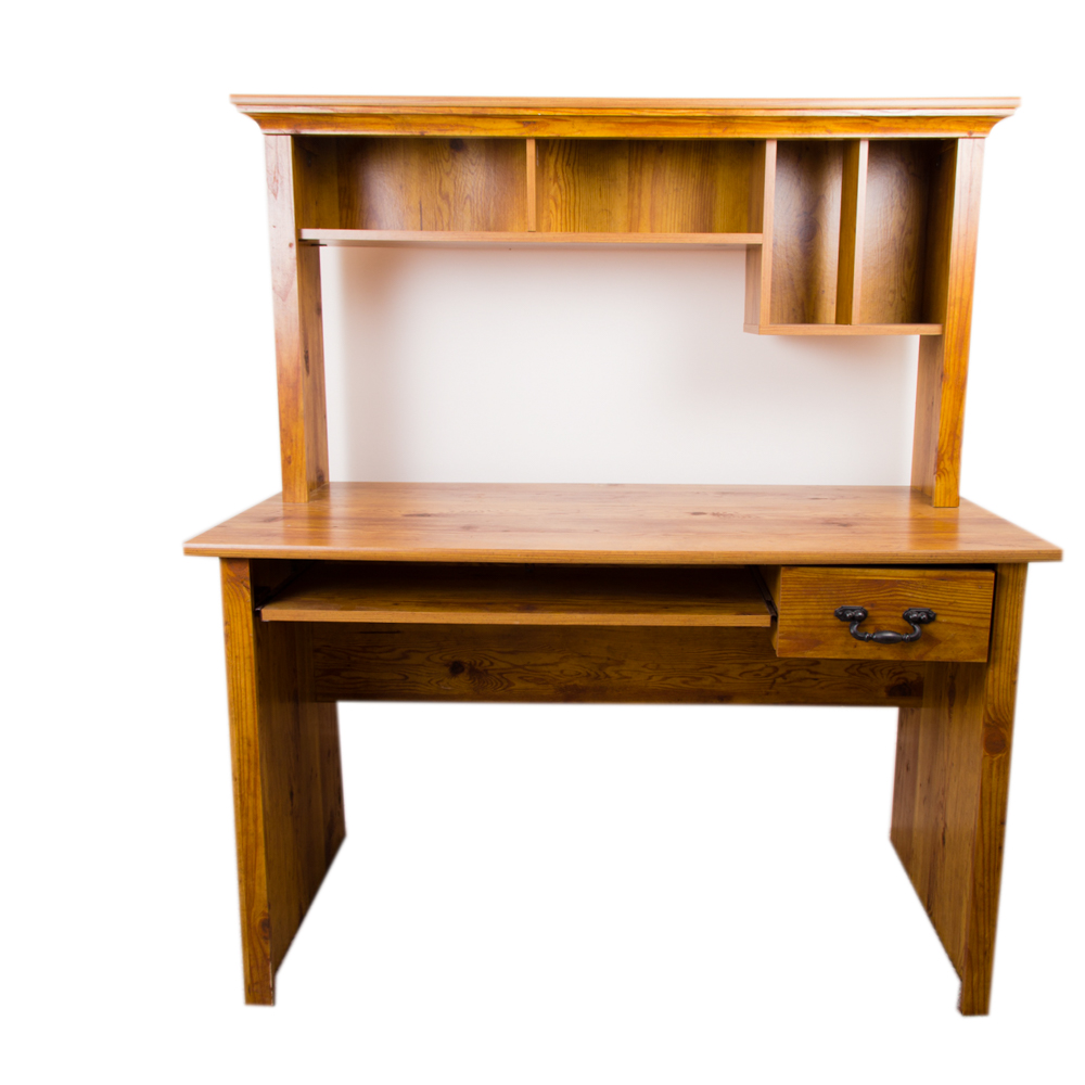 Knotty Pine Computer Office Desk