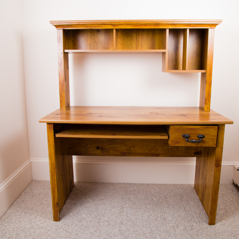Knotty Pine Computer Office Desk