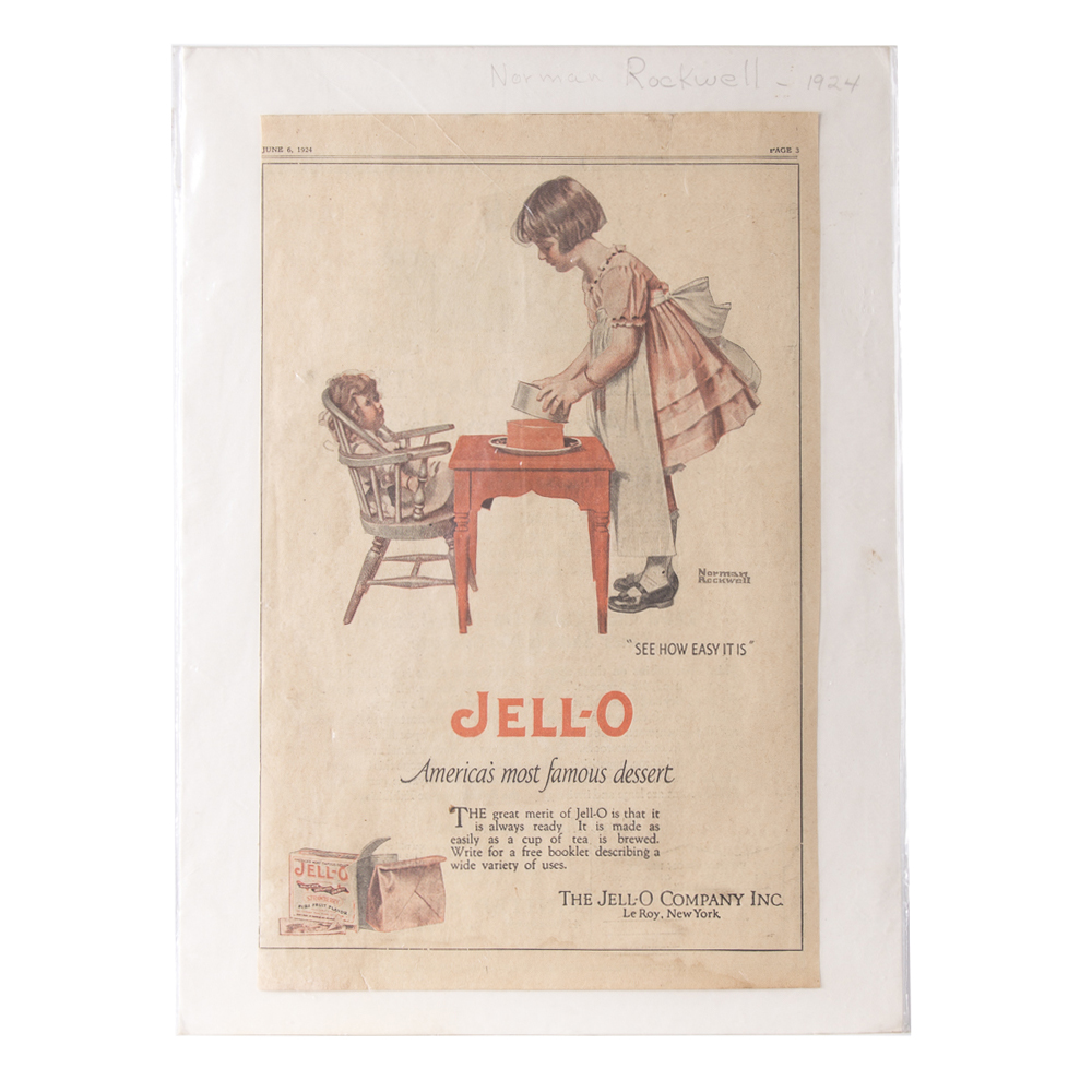 Norman Rockwell Vintage Jell-O Advertisement