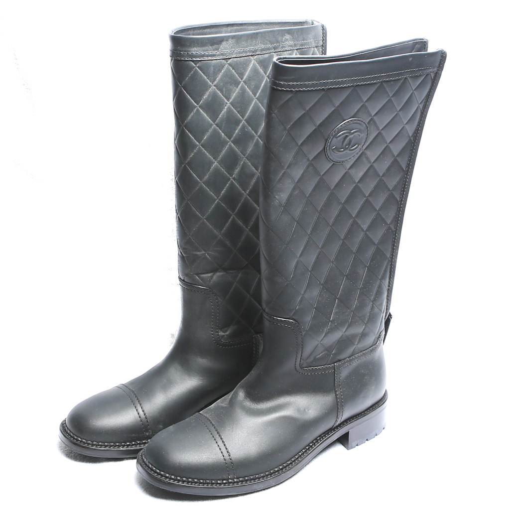Chanel Quilted Leather Boots