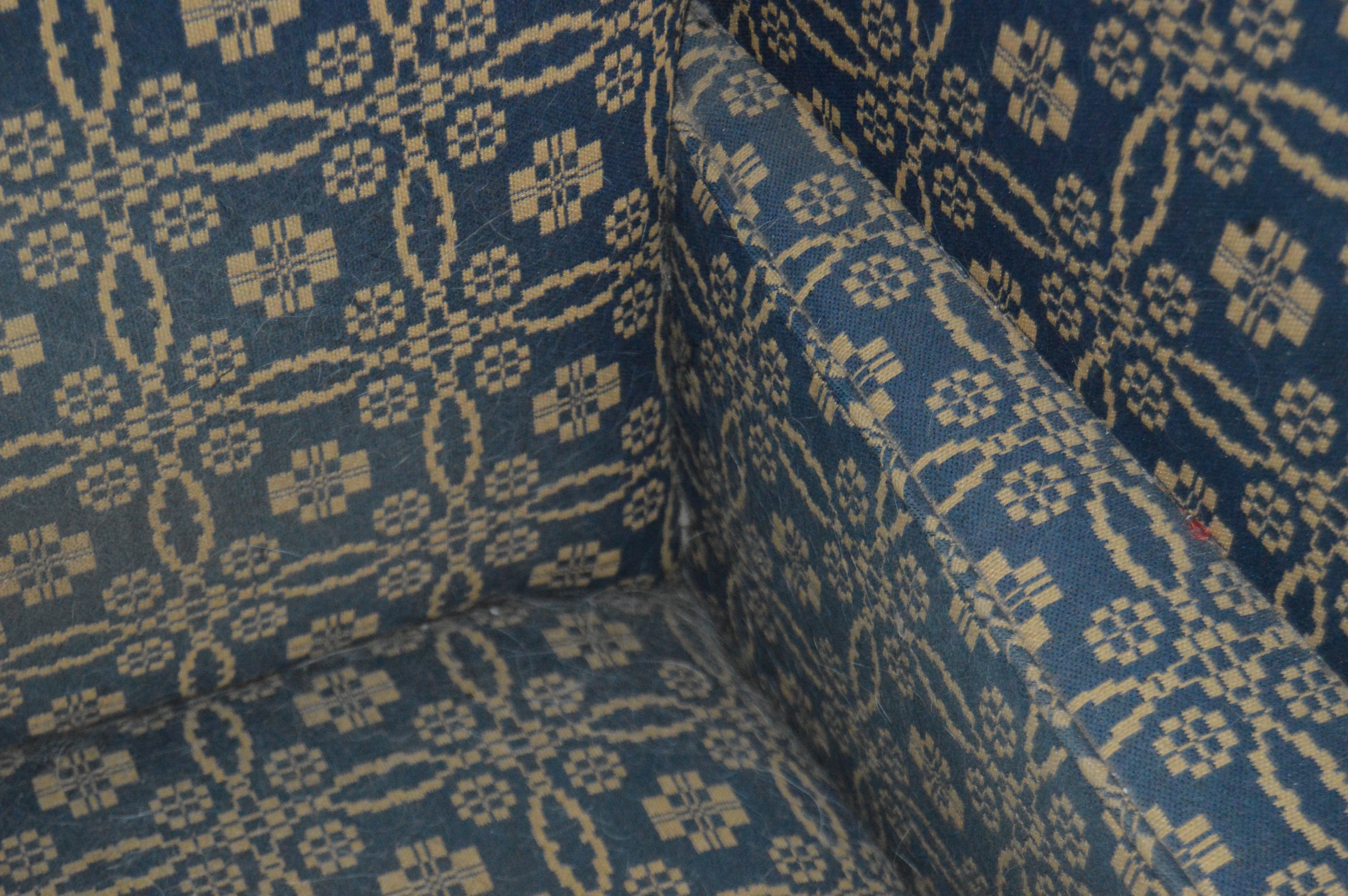 Pair of Matching Upholstered Wingback Chairs by Johnston Benchworks