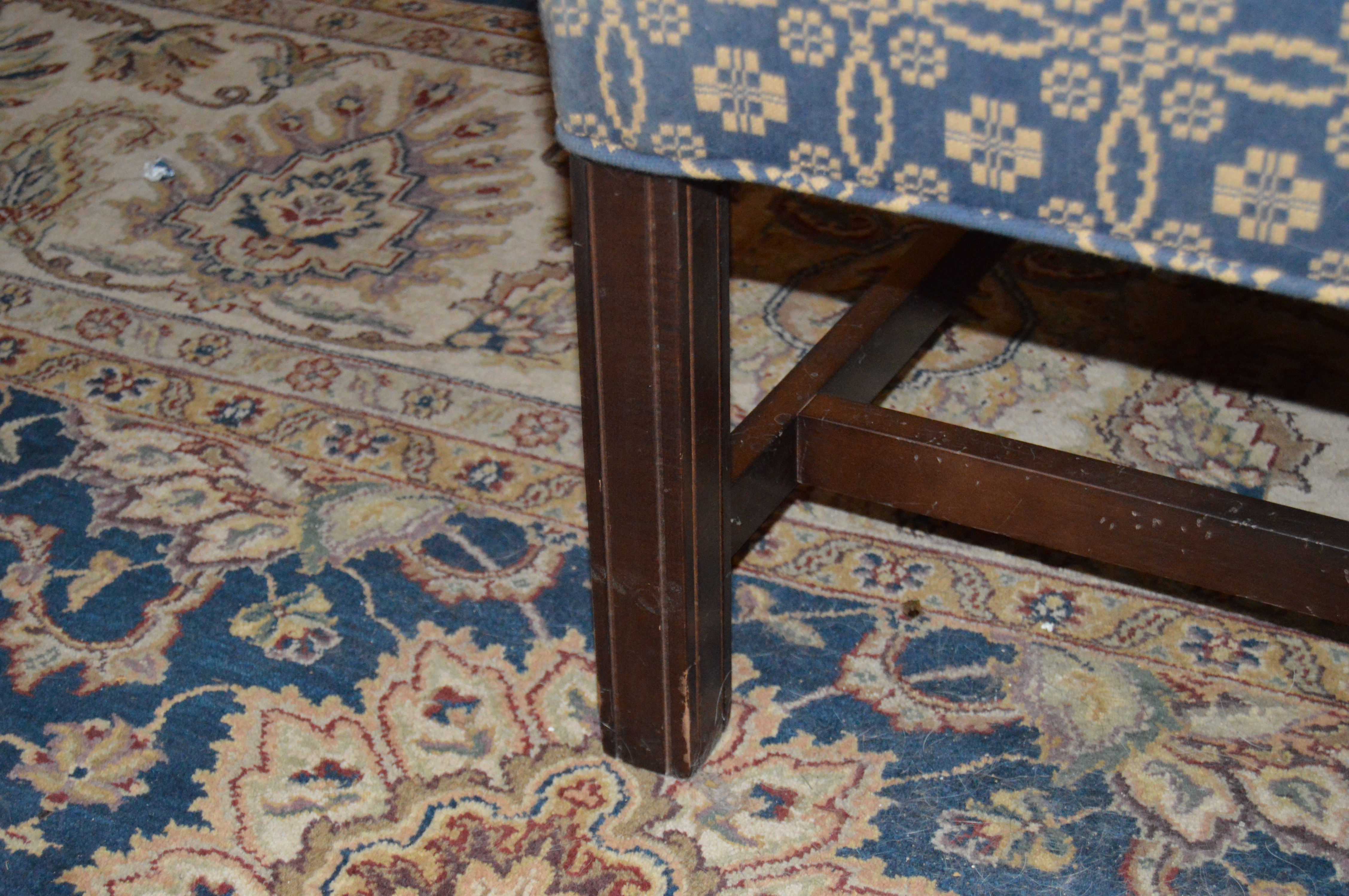 Pair of Matching Upholstered Wingback Chairs by Johnston Benchworks